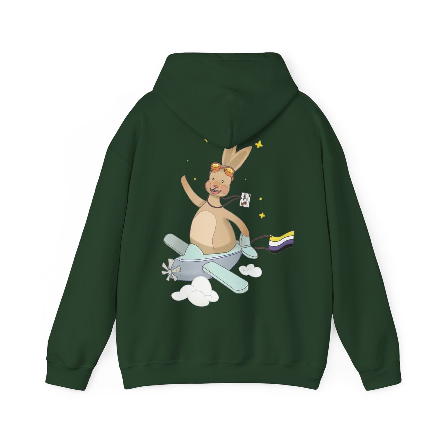 Badgie Hoodie - Nonbinary Rabbit "Rex" - Badgie.co