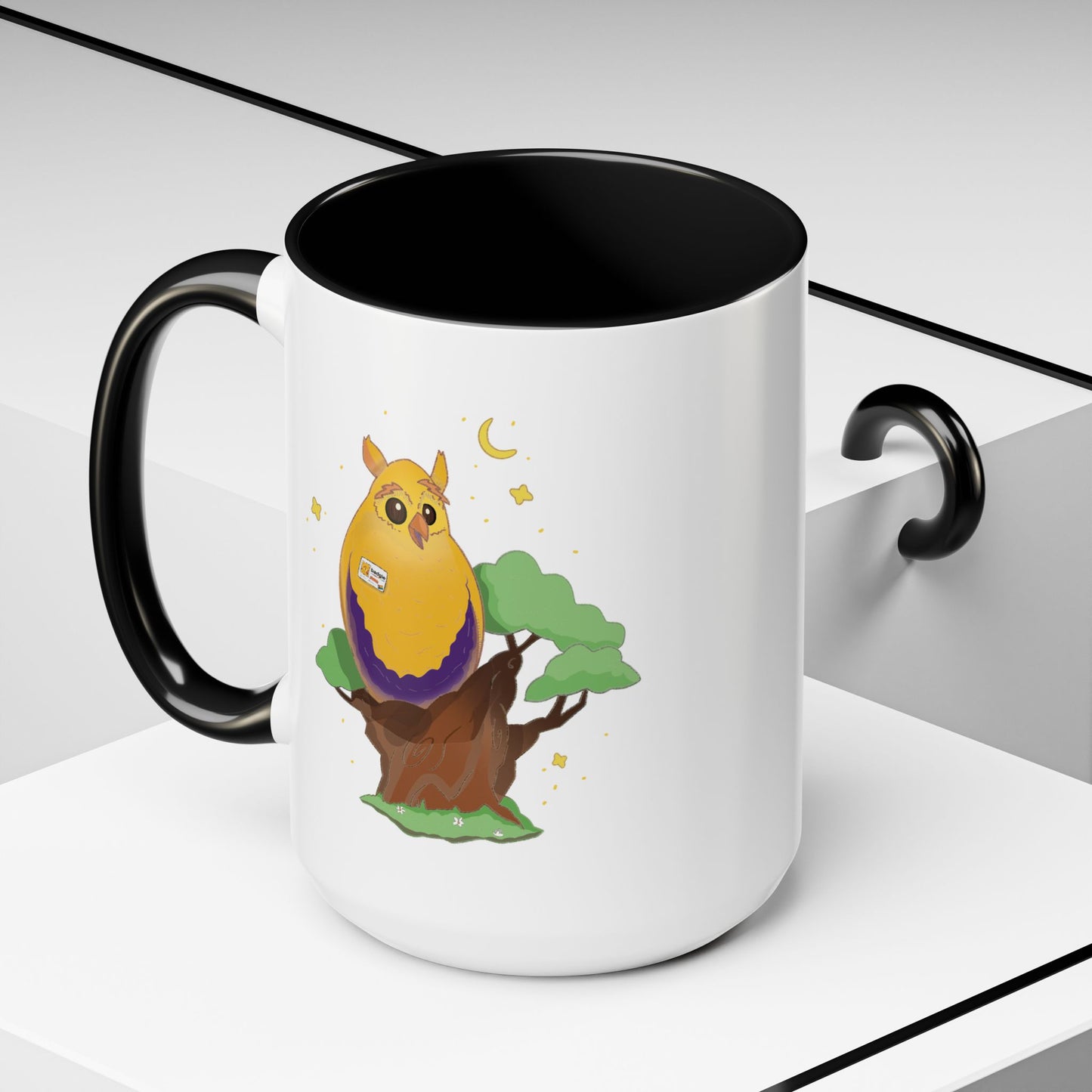 Badgie Ceramic Coffee Mug - Intersex Owl “Albert” - Badgie.co
