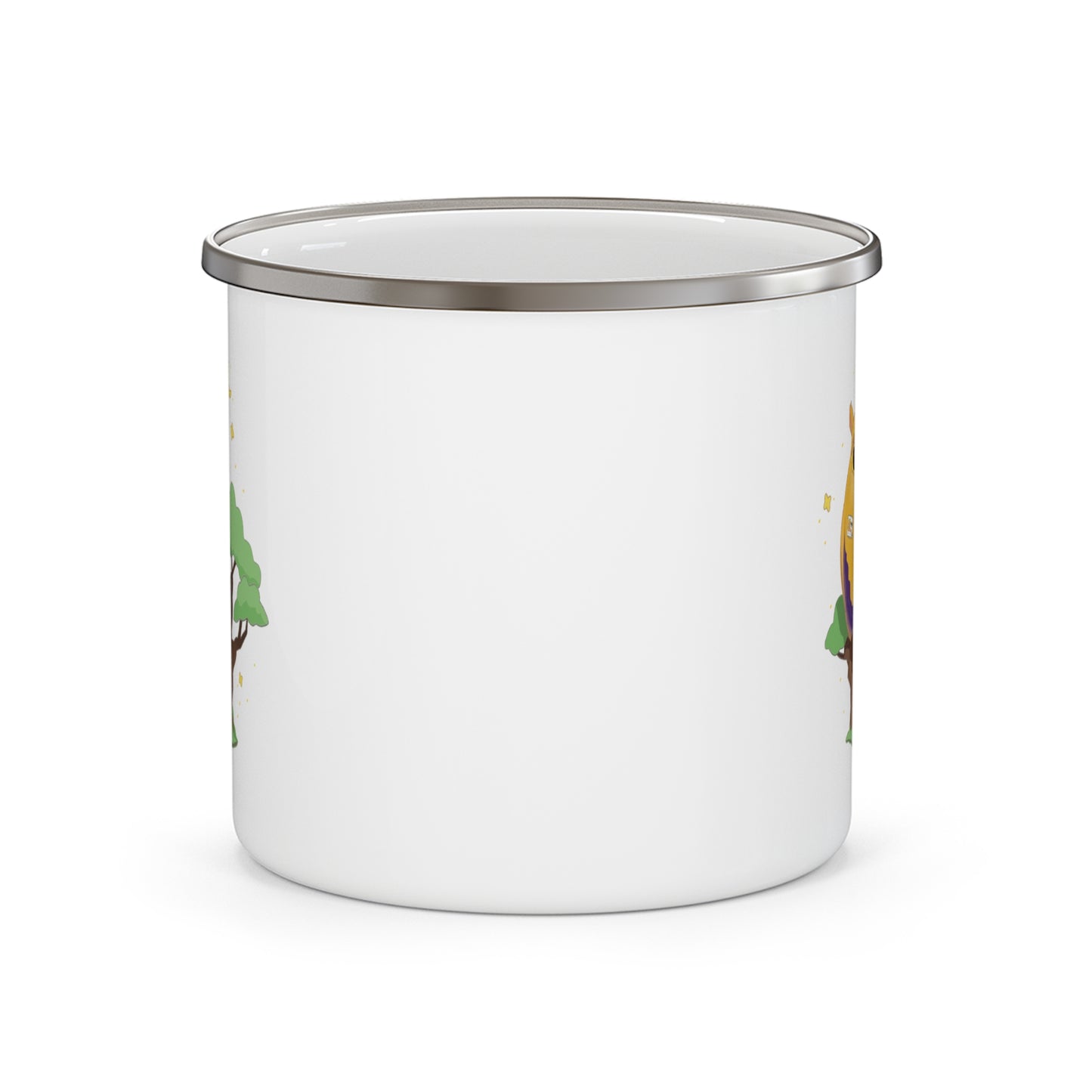 Badgie Enamel Camping Mug - Intersex Owl “Albert” - Badgie.co