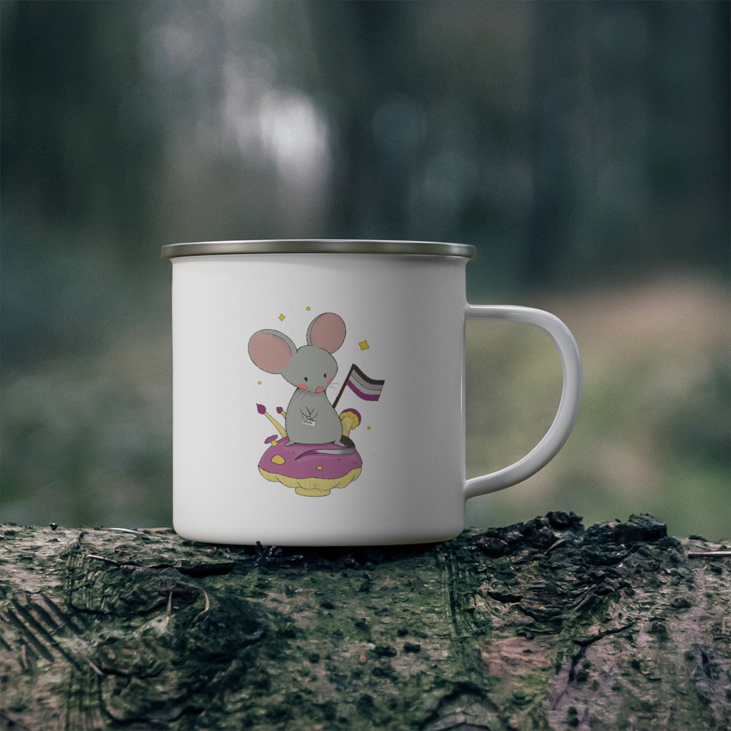 Badgie Enamel Camping Mug - Ace Mouse “Roan” - Badgie.co