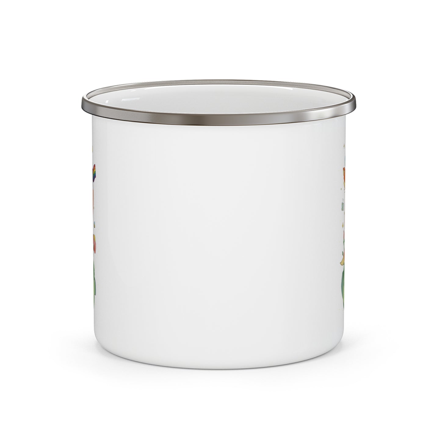 Badgie Enamel Camping Mug - Pride Fox "Kit" - Badgie.co