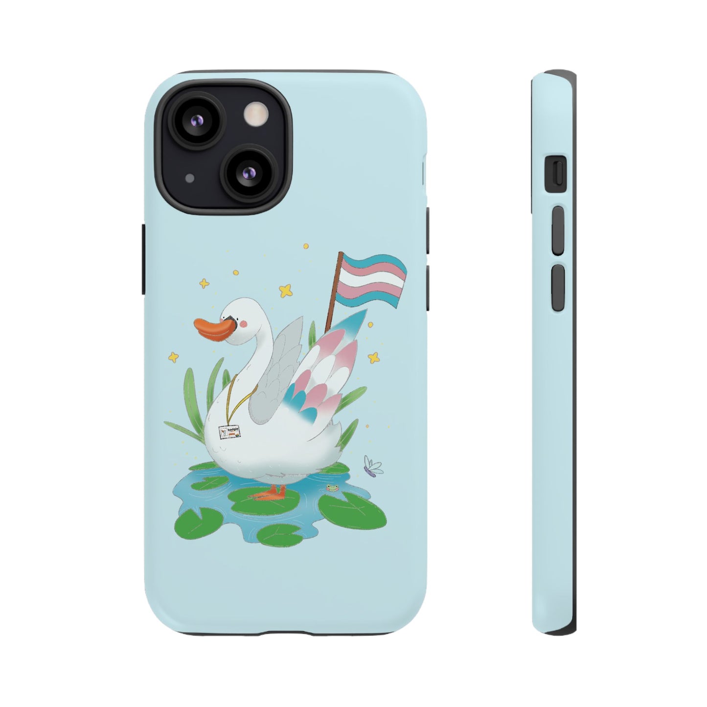 Badgie iPhone Case - Trans Swan "Tundra" - Badgie.co