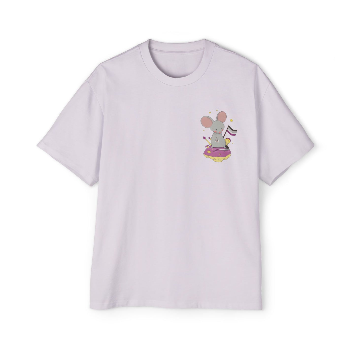 Badgie Oversized Heavy Drop Shoulder T-Shirt - Asexual Mouse "Roan" - Badgie.co