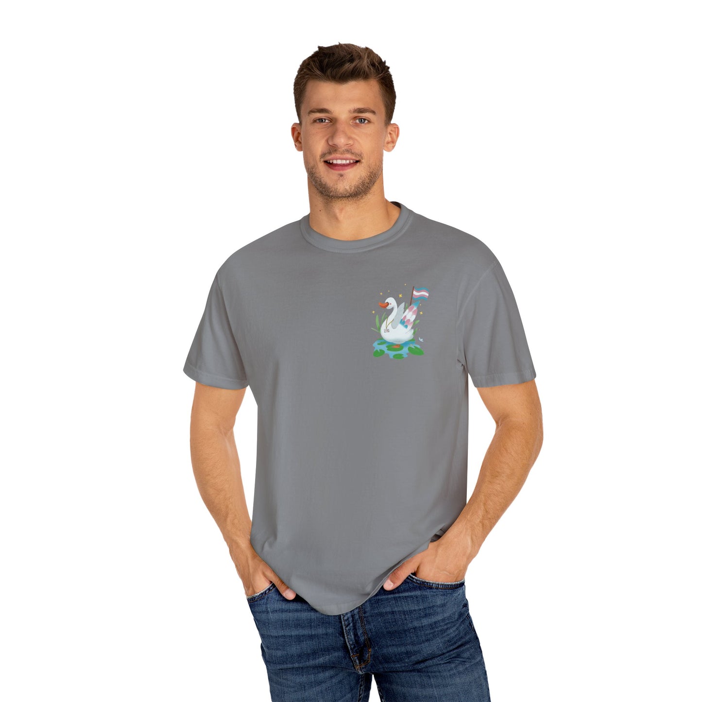 Badgie T-Shirt - Trans Swan “Tundra” - Badgie.co