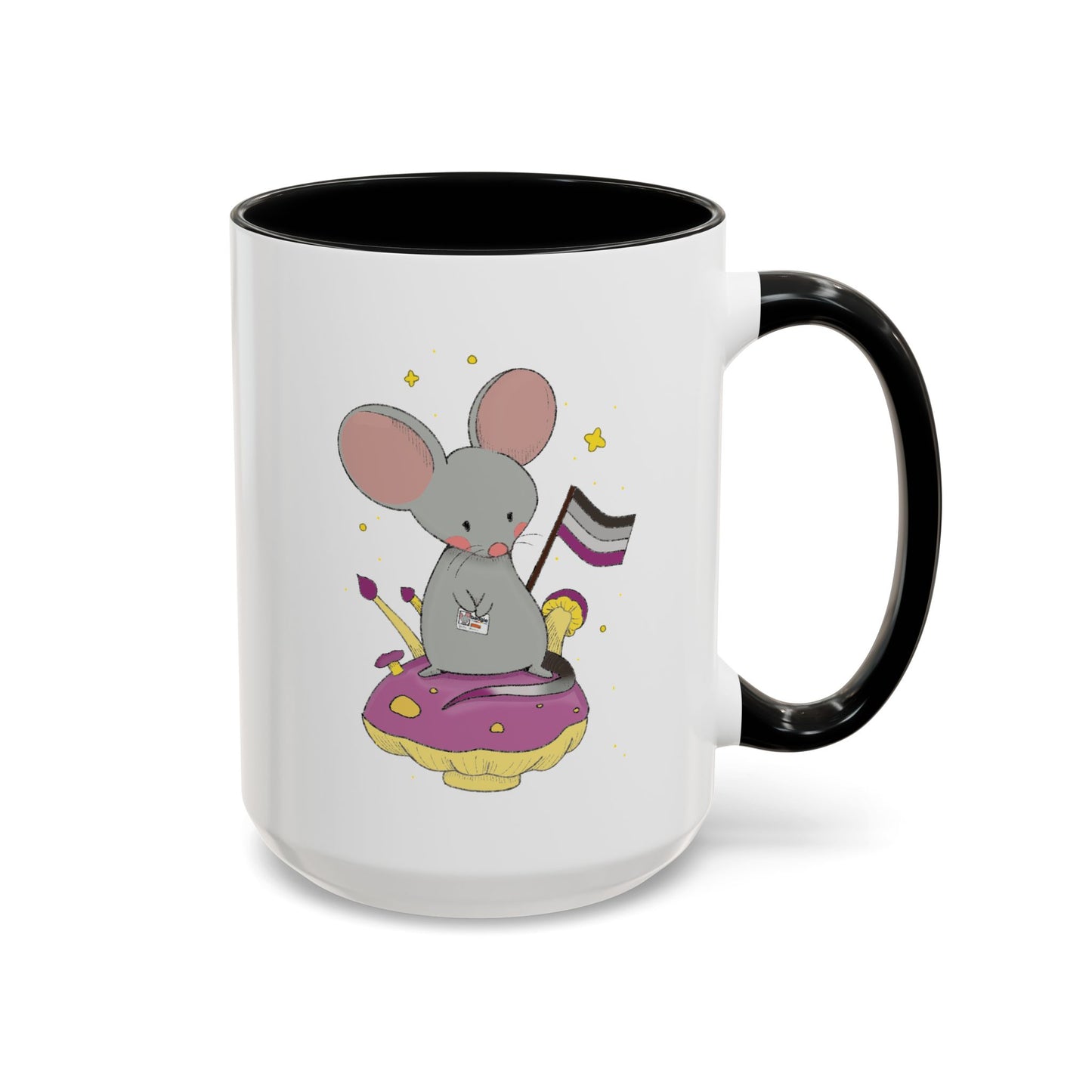 Badgie Ceramic Coffee Mug - Asexual Mouse "Roan" - Badgie.co