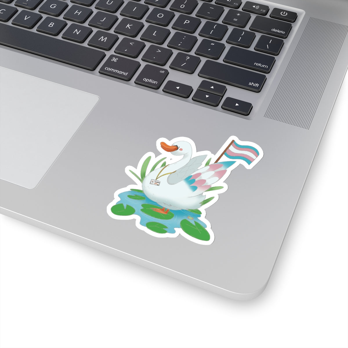 Kiss-Cut Stickers - Trans Swan "Tundra" - Badgie.co
