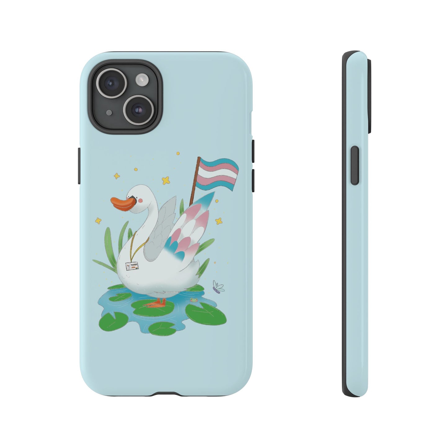Badgie iPhone Case - Trans Swan "Tundra" - Badgie.co