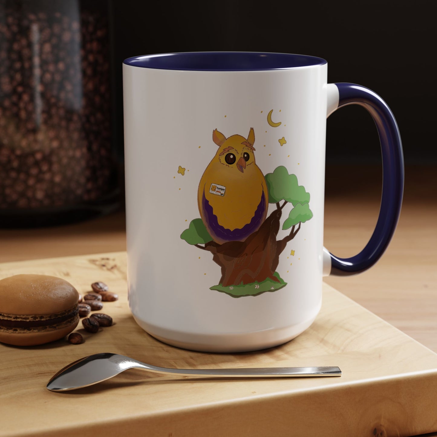 Badgie Ceramic Coffee Mug - Intersex Owl “Albert” - Badgie.co