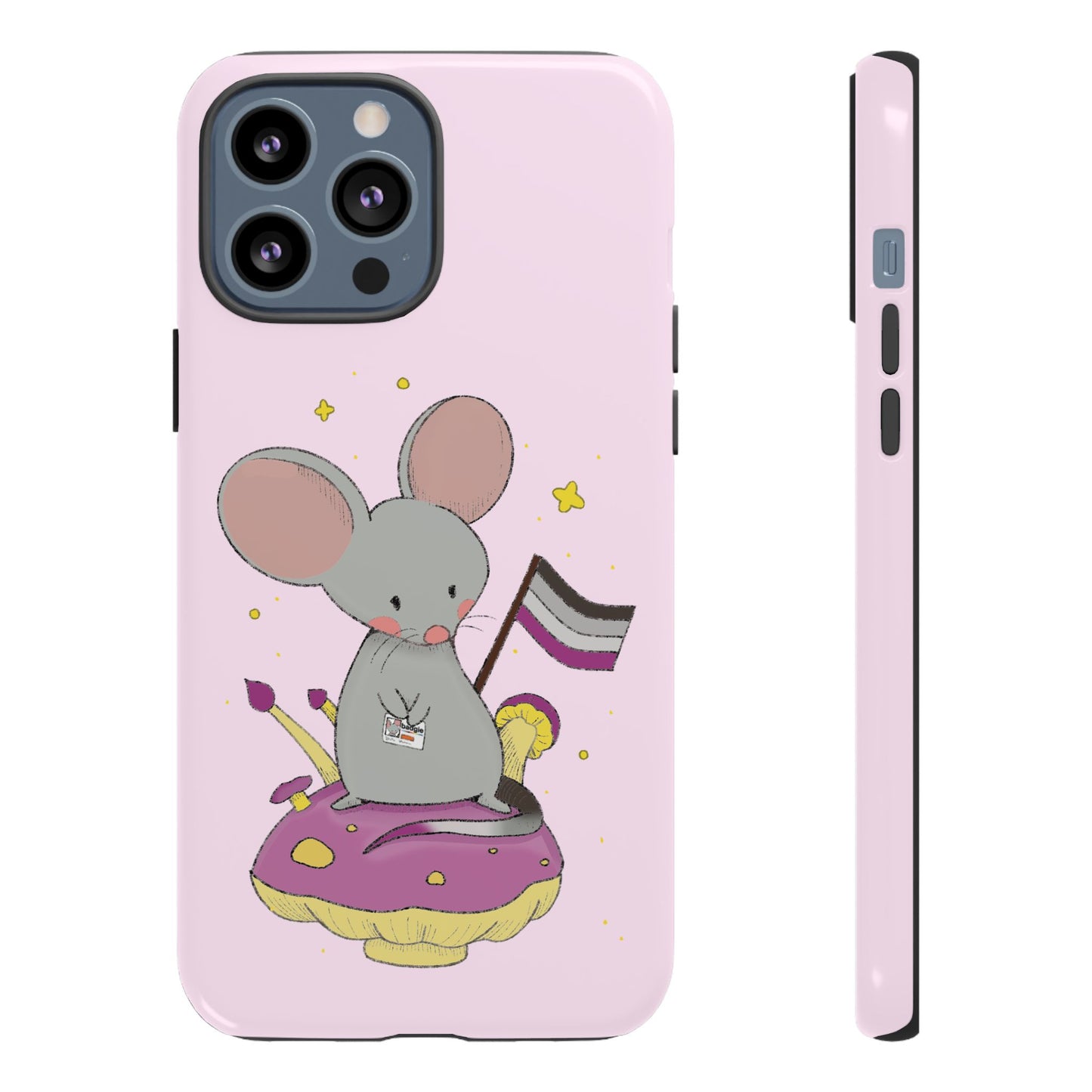 Badgie iPhone Case - Asexual Mouse "Roan" - Badgie.co
