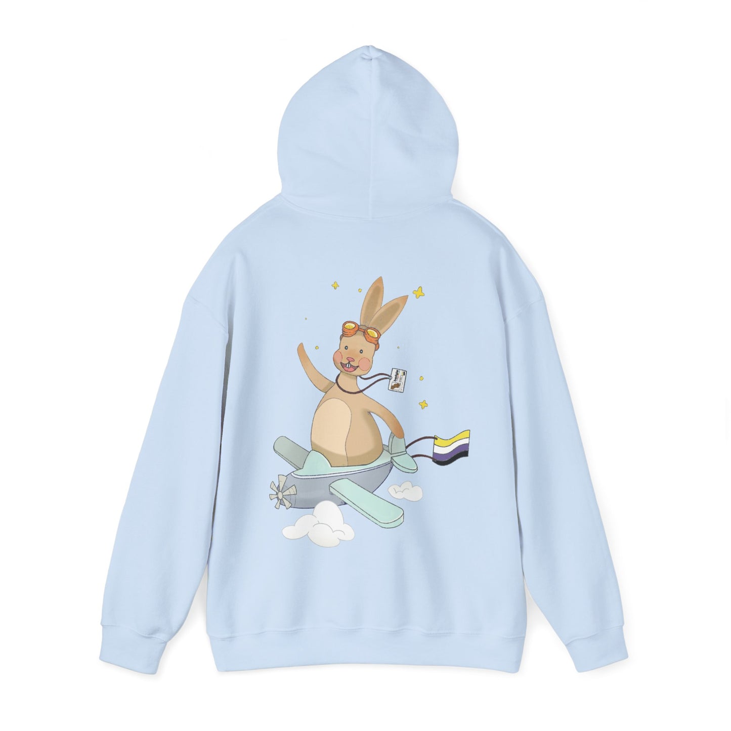 Badgie Hoodie - Nonbinary Rabbit "Rex" - Badgie.co