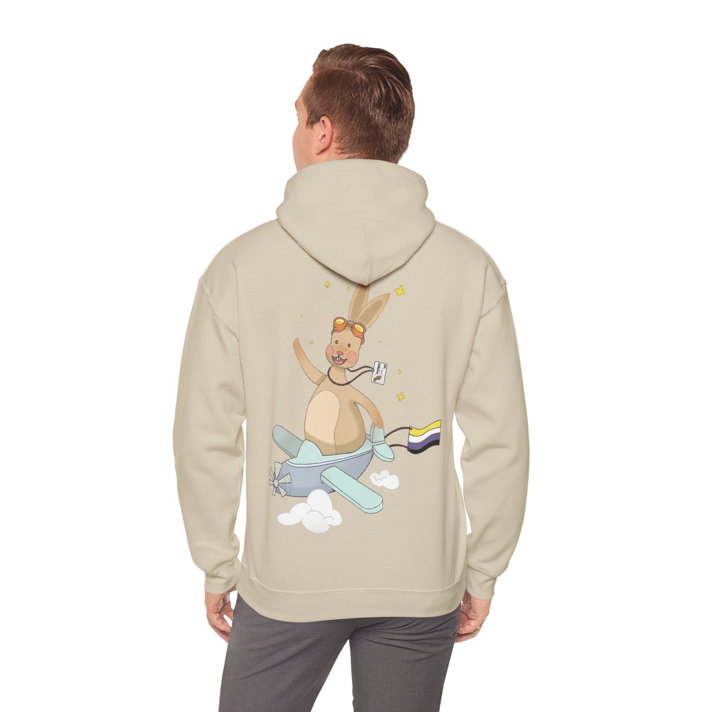 Badgie Hoodie - Nonbinary Rabbit "Rex" - Badgie.co