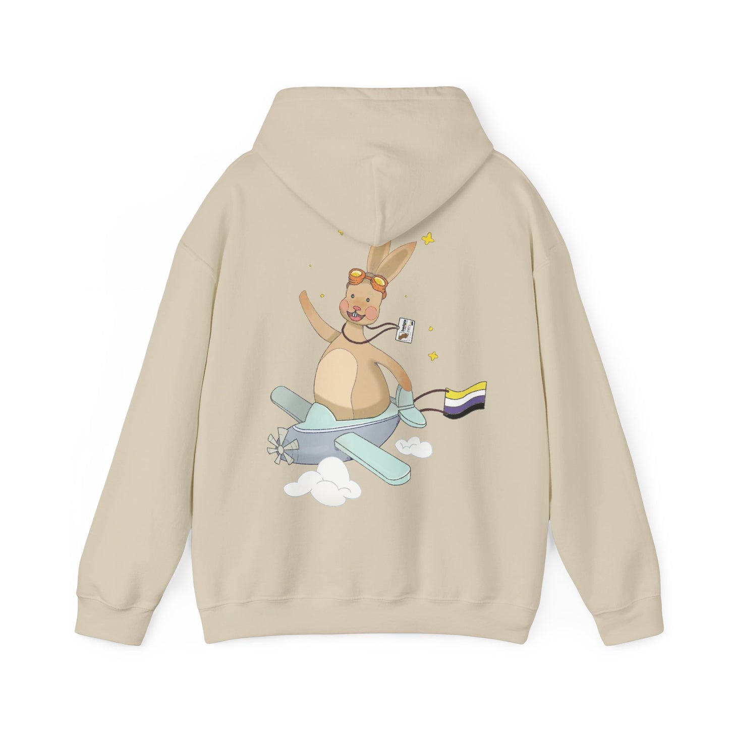 Badgie Hoodie - Nonbinary Rabbit "Rex" - Badgie.co