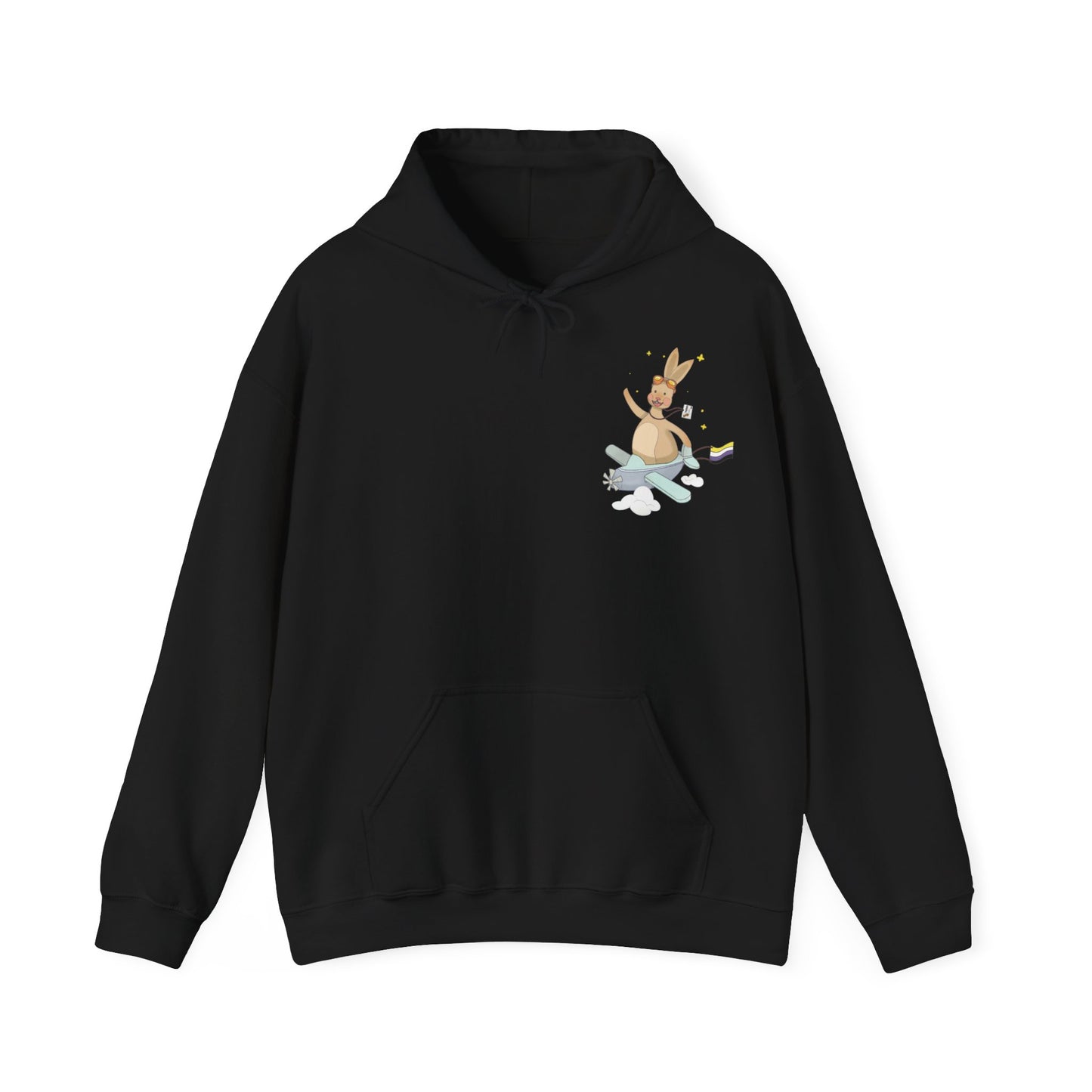 Badgie Hoodie - Nonbinary Rabbit "Rex" - Badgie.co