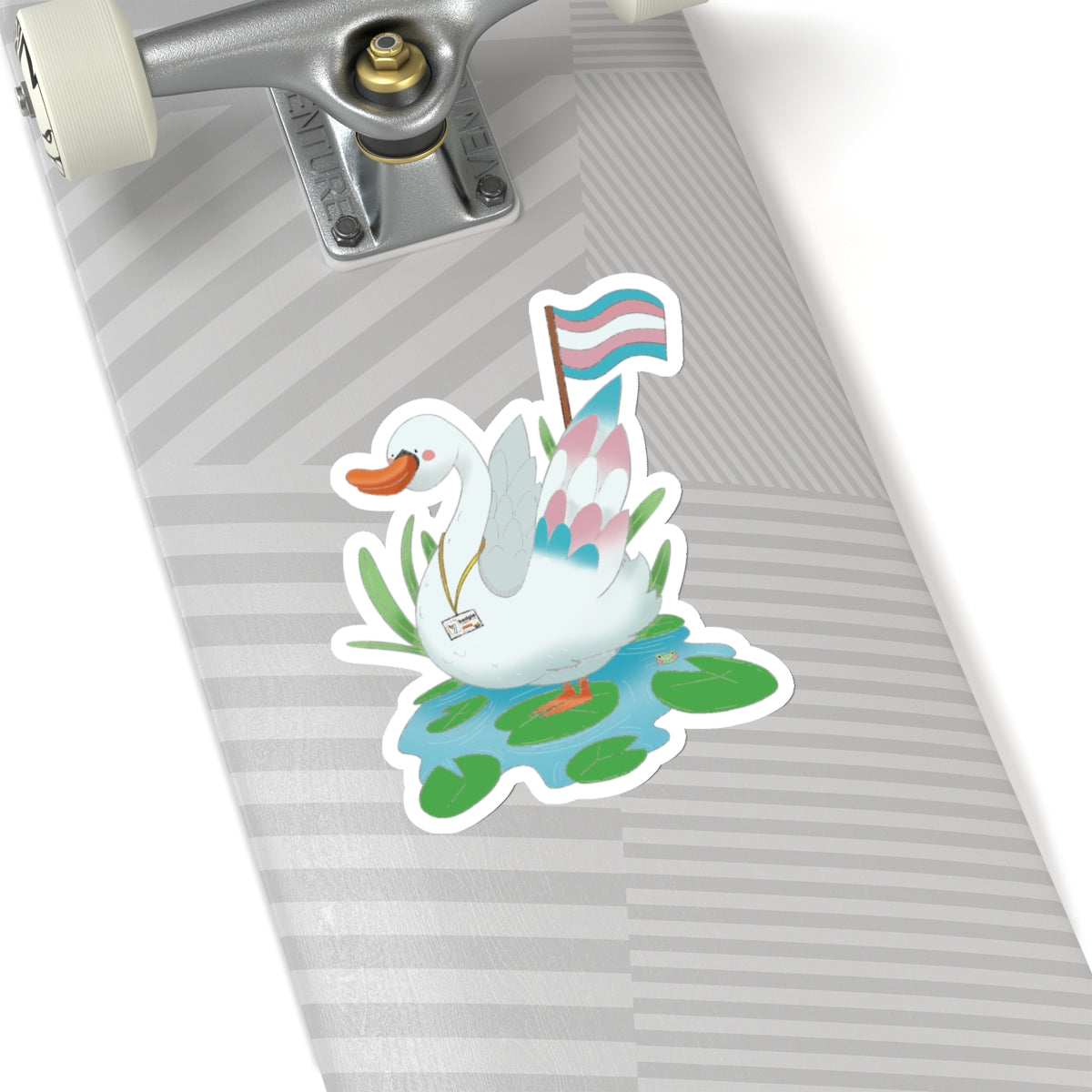 Kiss-Cut Stickers - Trans Swan "Tundra" - Badgie.co