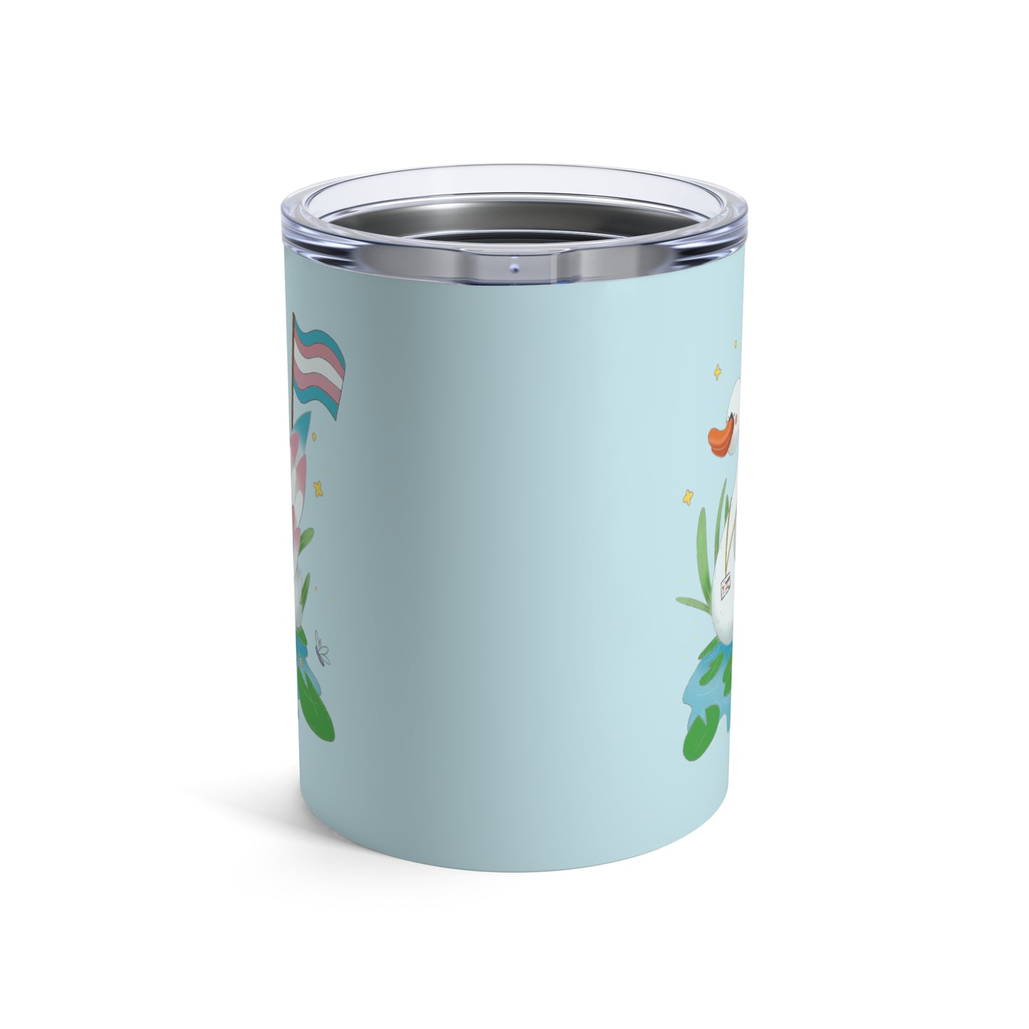 Badgie Coffee Tumbler 10oz/295mL - Trans Swan "Tundra" - Badgie.co
