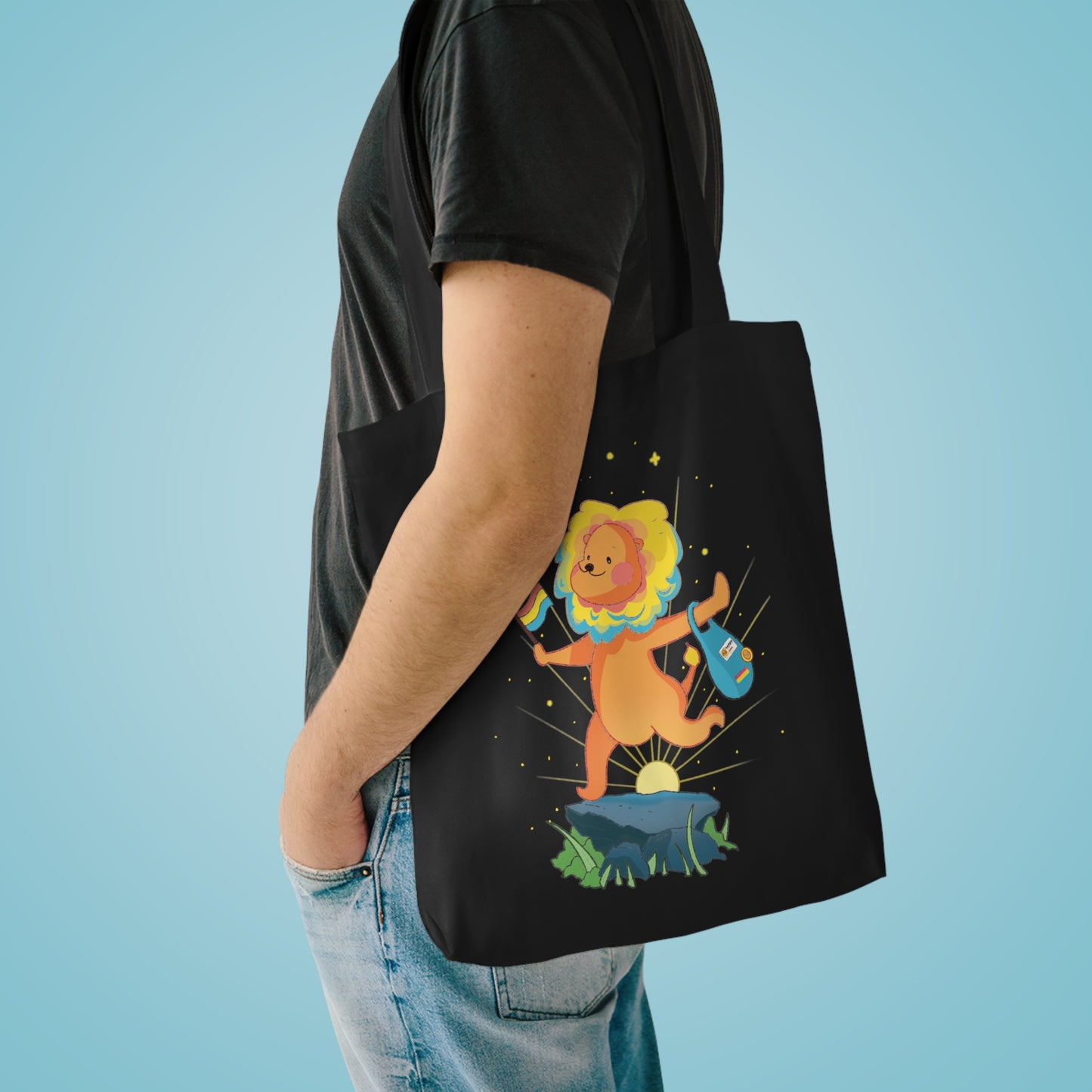Badgie Tote Bag - Pansexual Lion “Barb” - Badgie.co