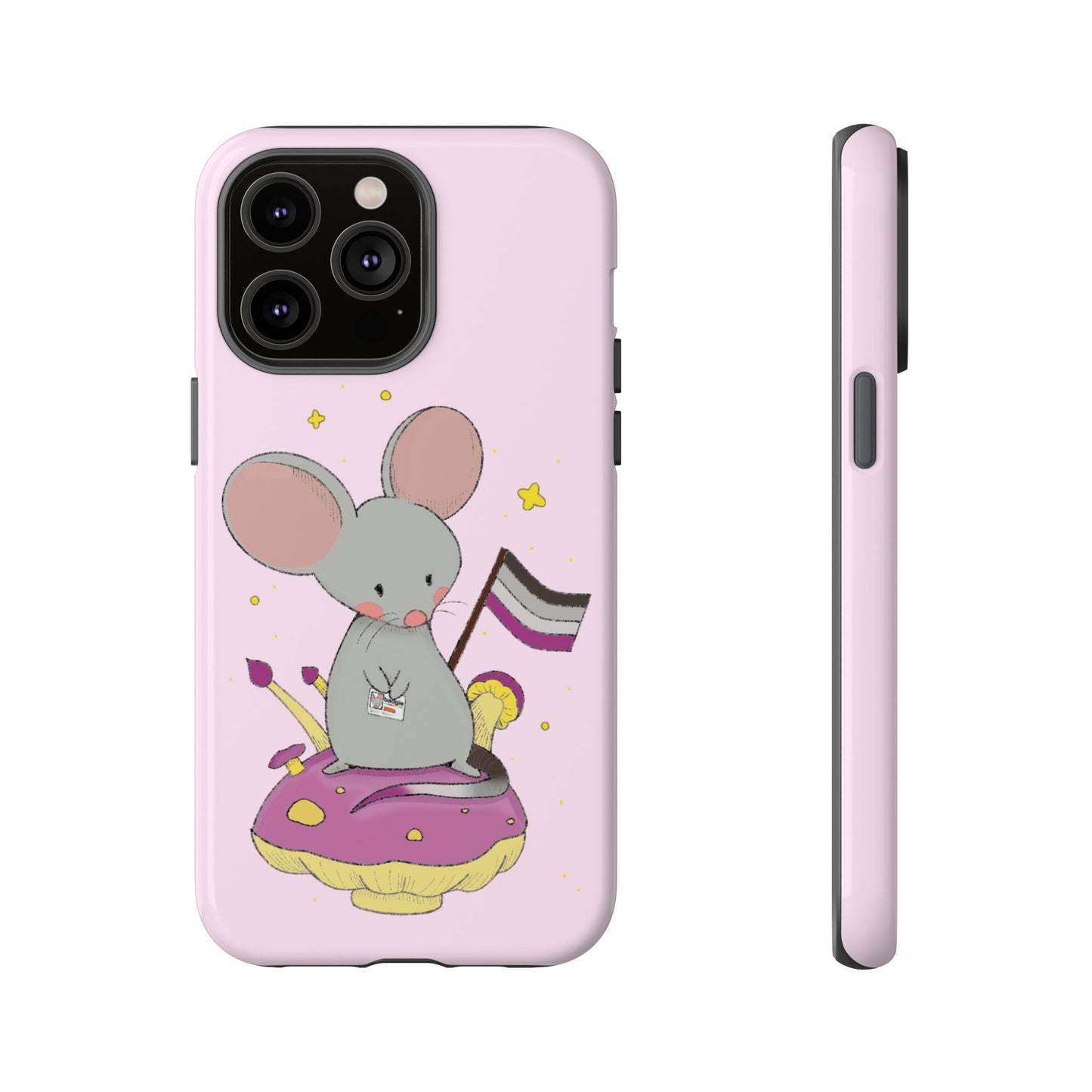 Badgie iPhone Case - Asexual Mouse "Roan" - Badgie.co