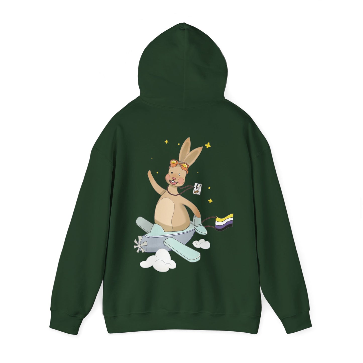 Badgie Hoodie - Nonbinary Rabbit "Rex" - Badgie.co