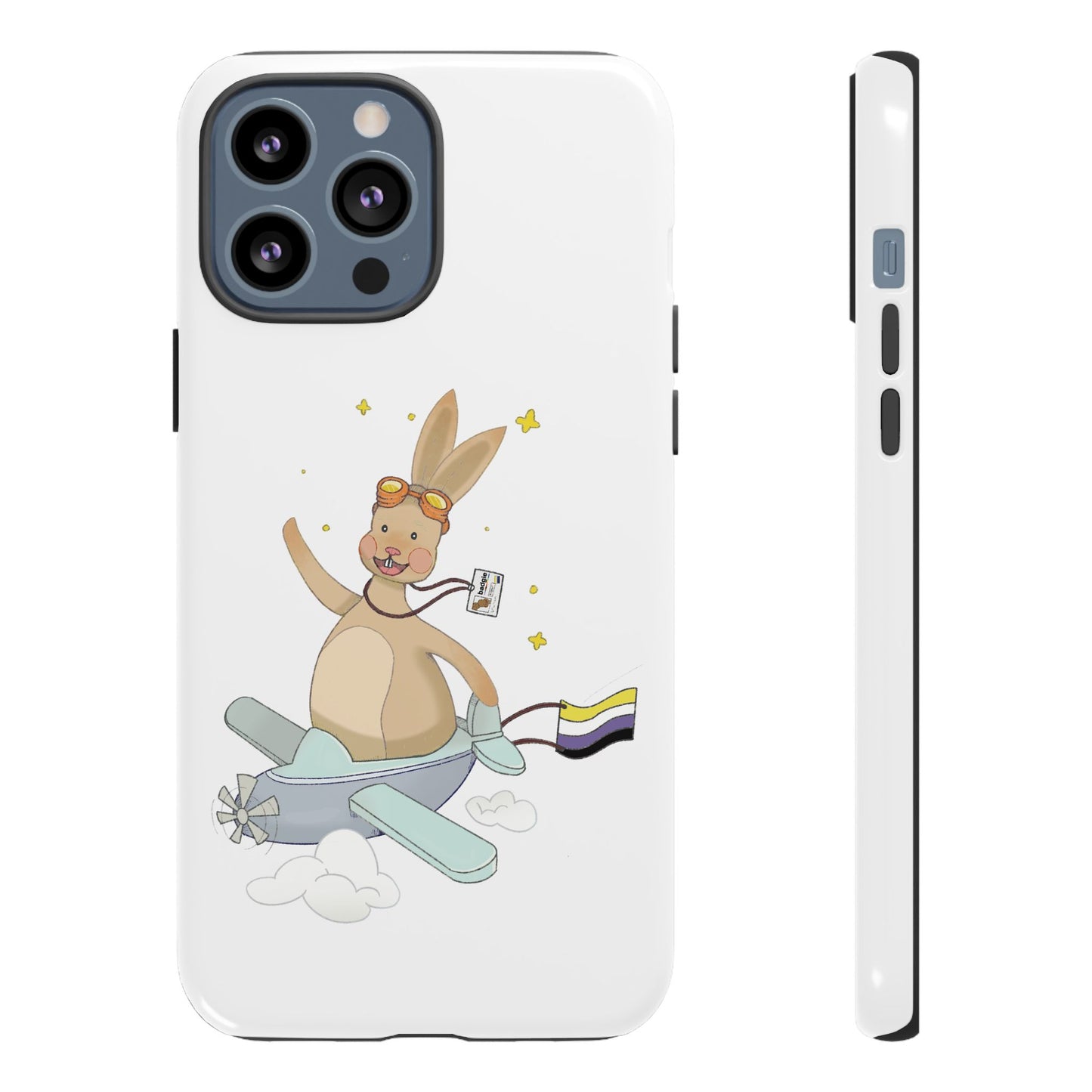 Badgie iPhone Case - Nonbinary Rabbit "Rex" - Badgie.co