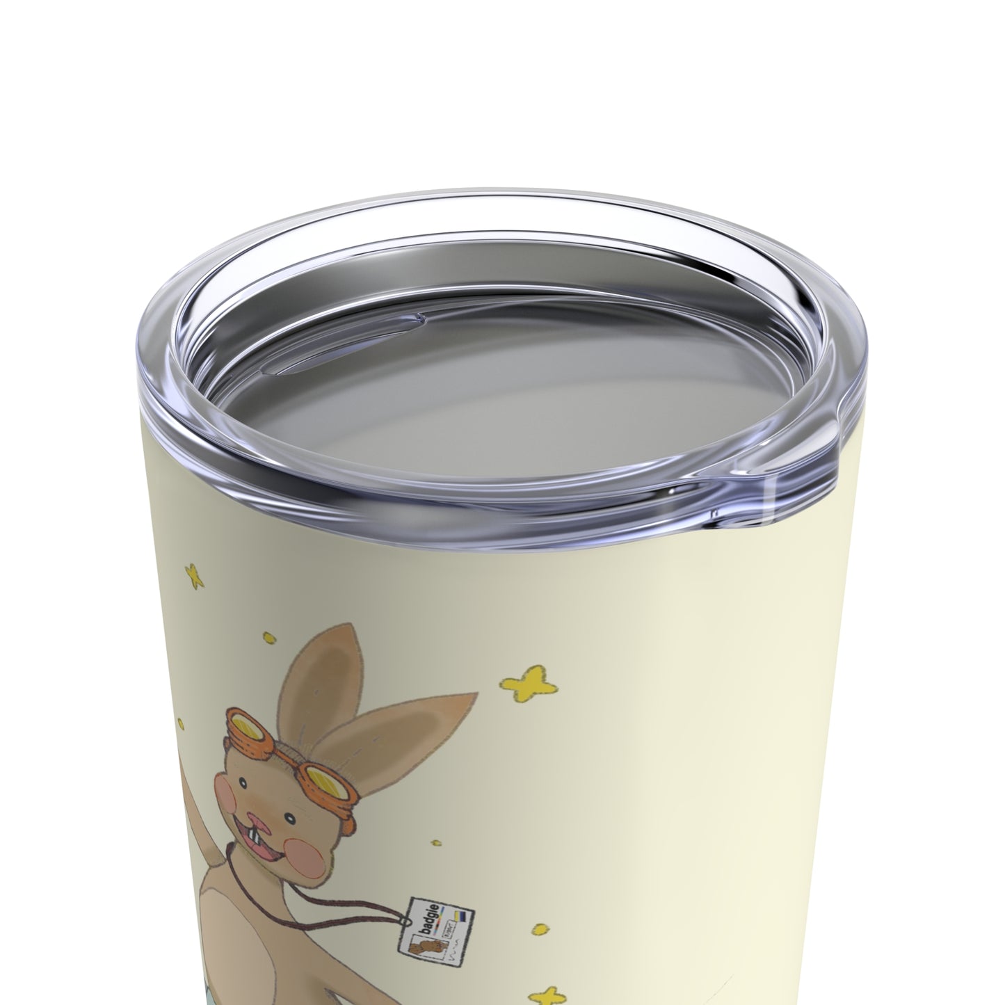 Badgie Coffee Tumbler 20oz/600mL - Nonbinary Rabbit "Rex" - Badgie.co