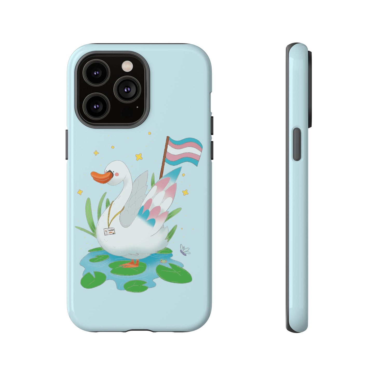Badgie iPhone Case - Trans Swan "Tundra" - Badgie.co