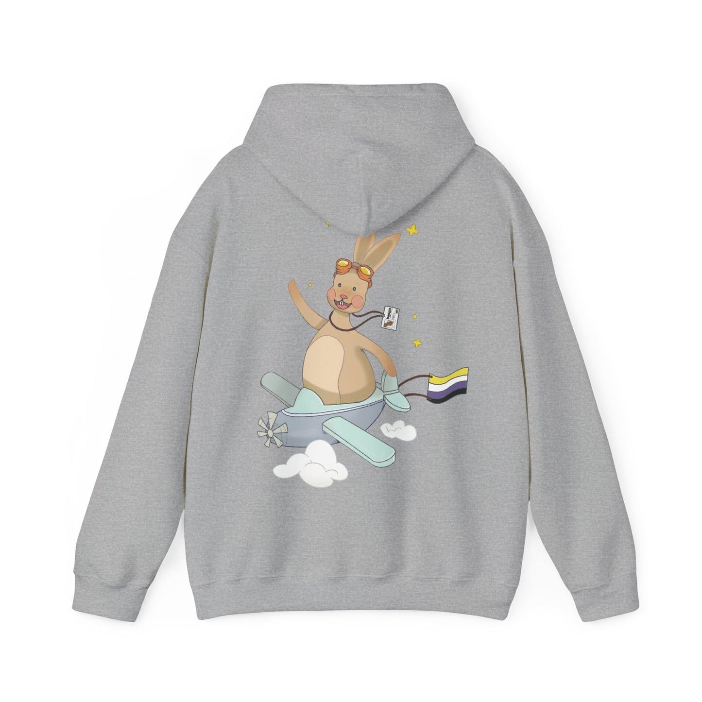 Badgie Hoodie - Nonbinary Rabbit "Rex" - Badgie.co
