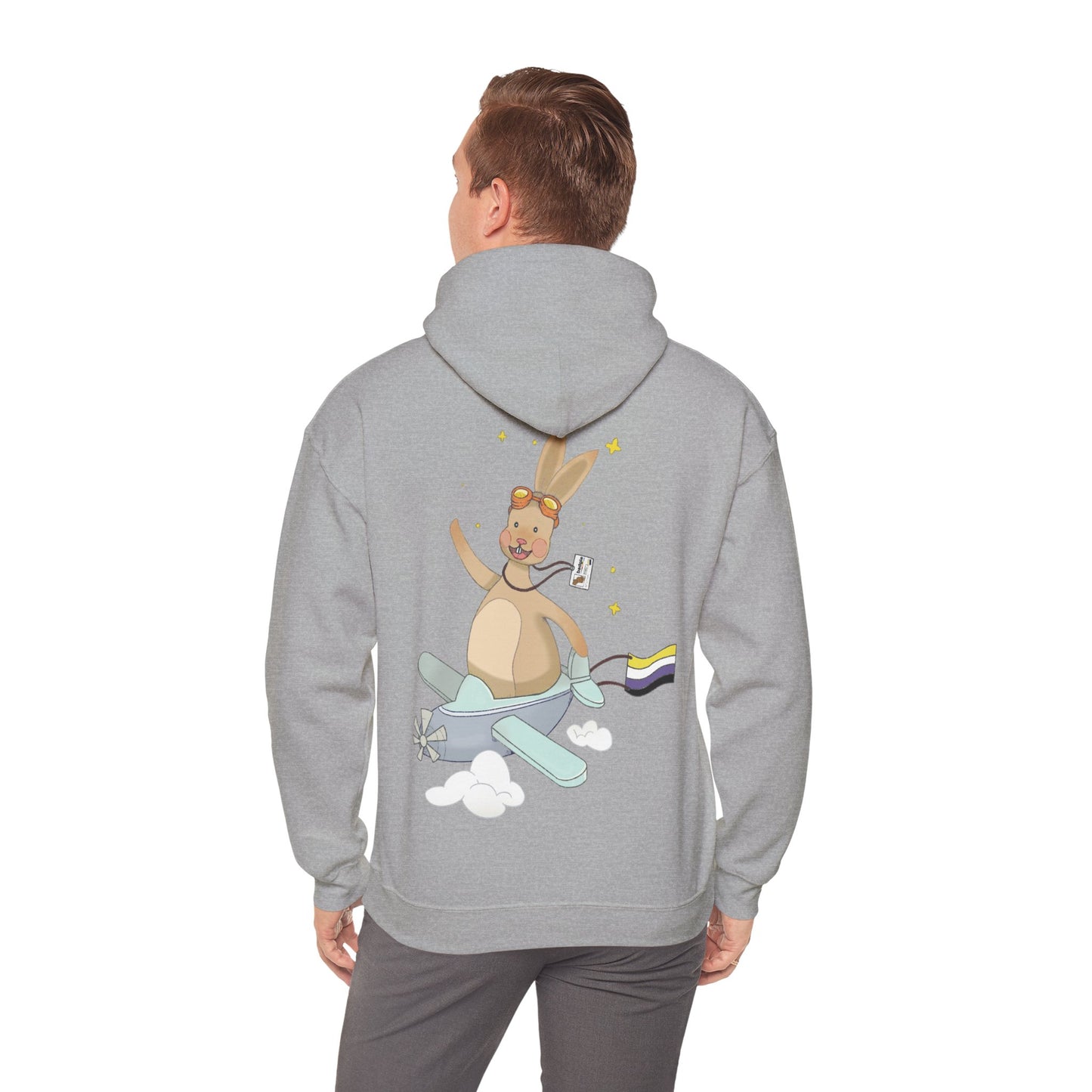 Badgie Hoodie - Nonbinary Rabbit "Rex" - Badgie.co
