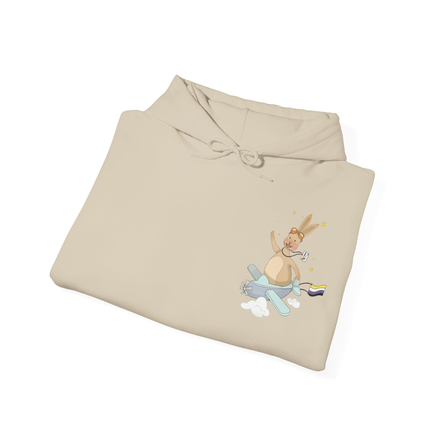 Badgie Hoodie - Nonbinary Rabbit "Rex" - Badgie.co