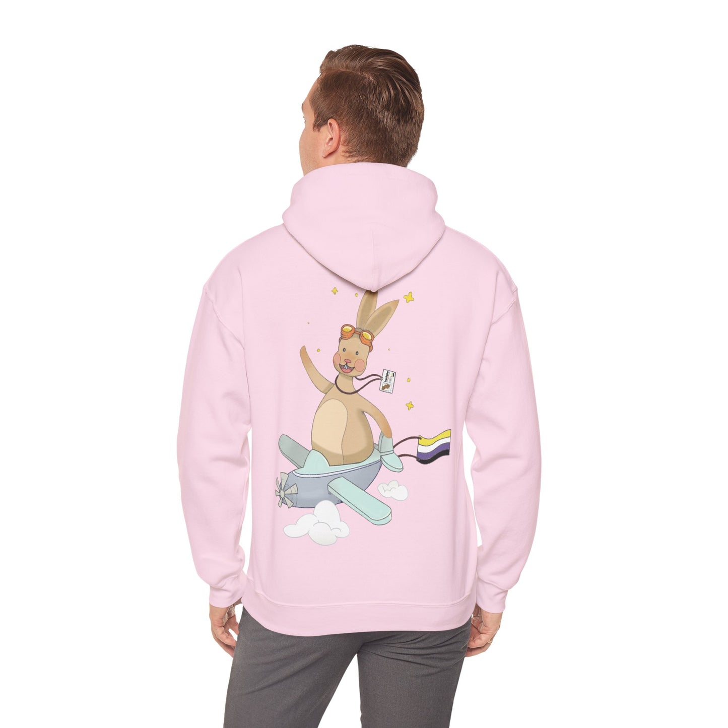 Badgie Hoodie - Nonbinary Rabbit "Rex" - Badgie.co
