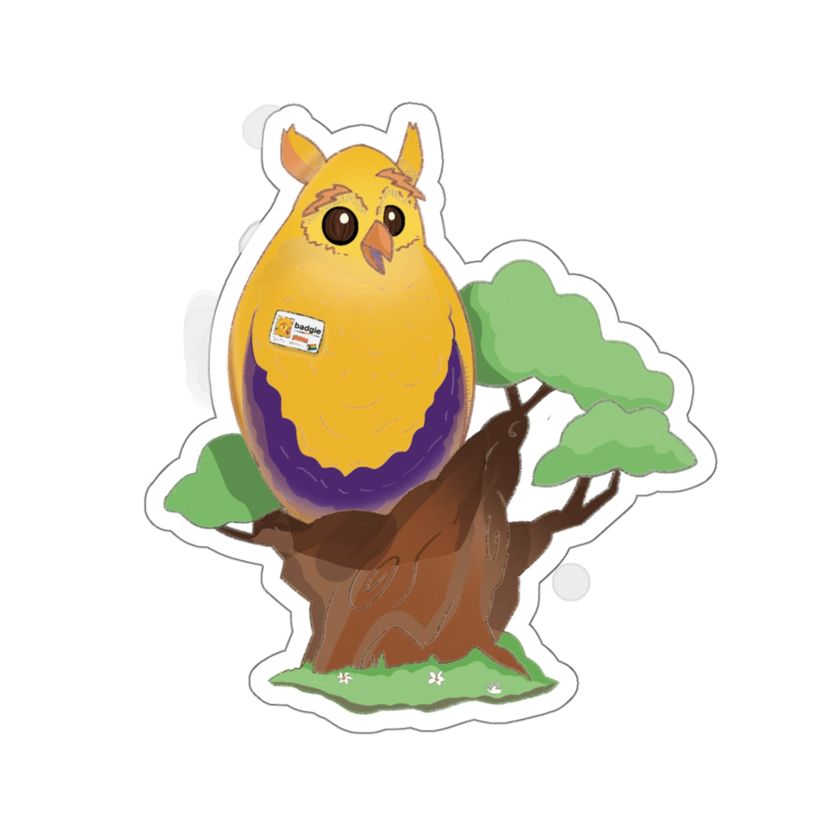 Kiss-Cut Stickers - Intersex Owl "Albert" - Badgie.co