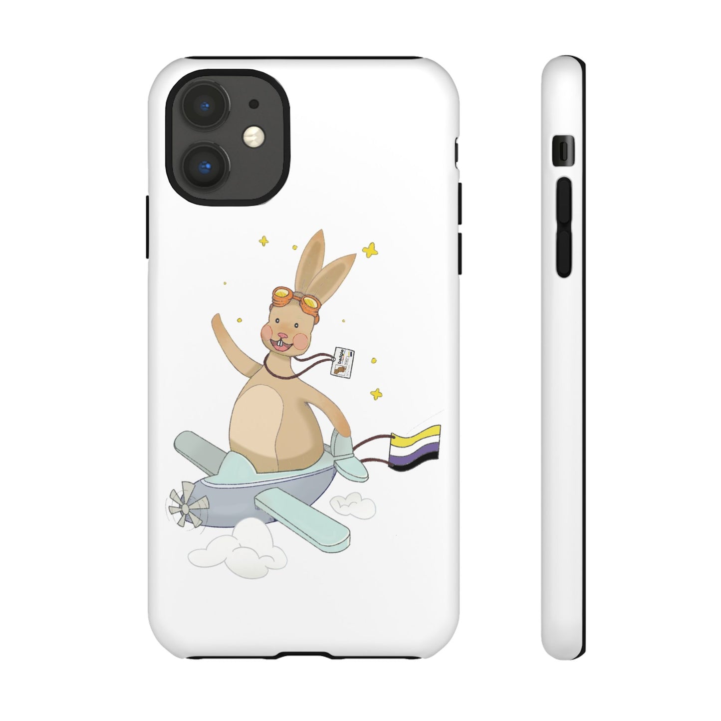 Badgie iPhone Case - Nonbinary Rabbit "Rex" - Badgie.co