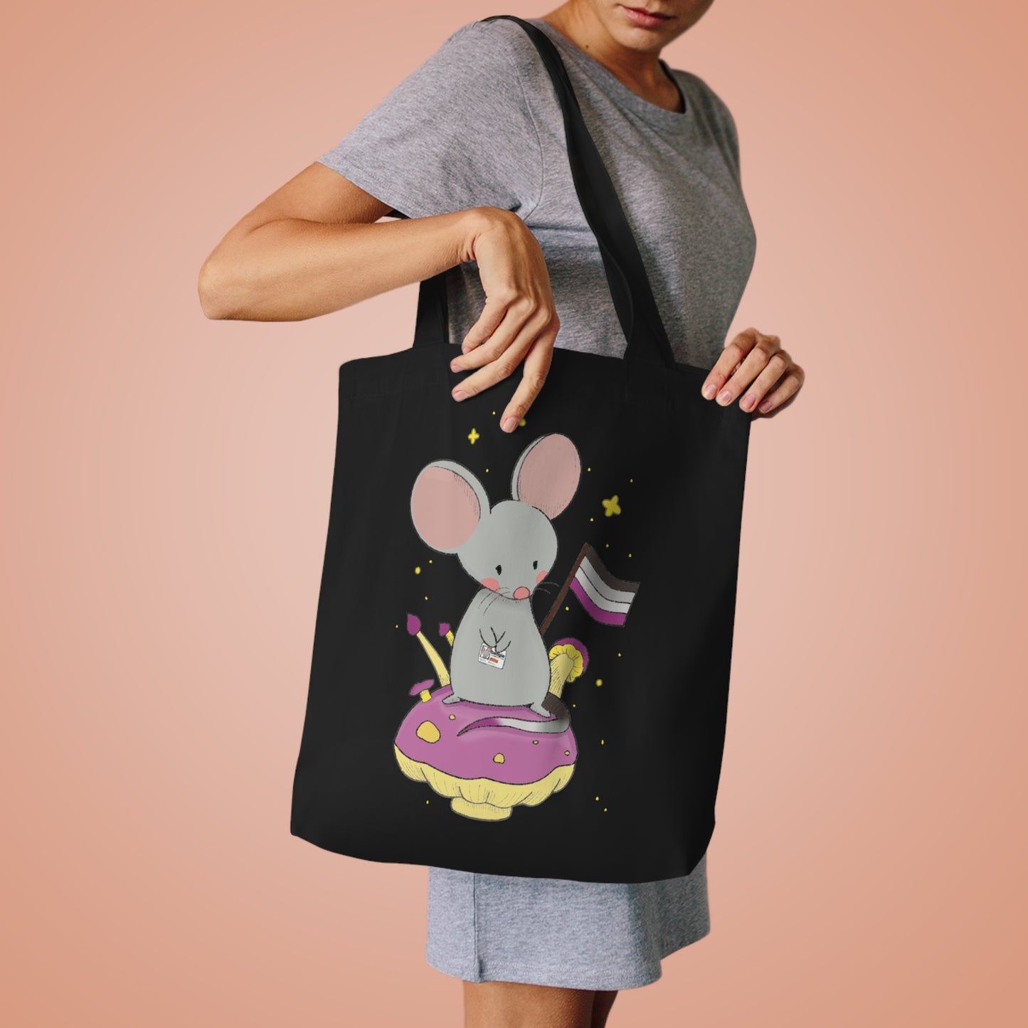 Badgie Tote Bag - Asexual Mouse "Roan" - Badgie.co