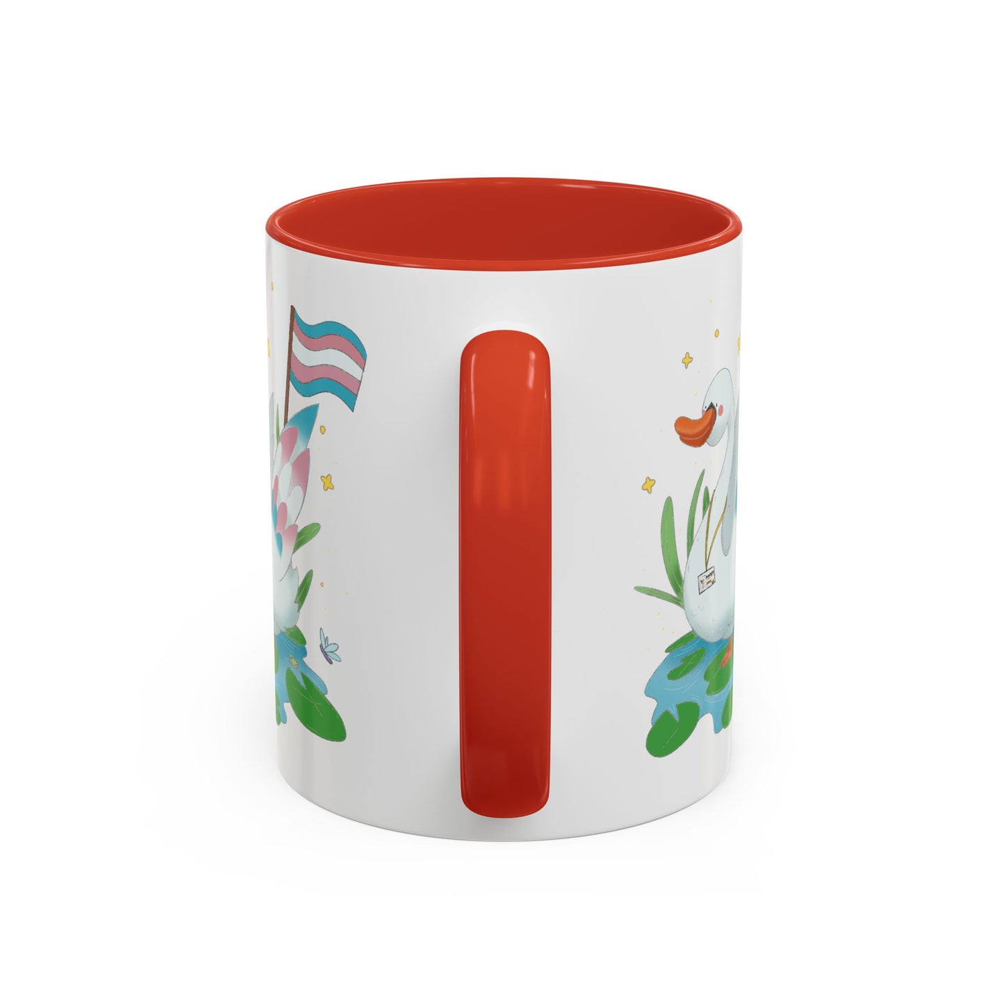 Badgie Ceramic Coffee Mug - Trans Swan “Tundra” - Badgie.co