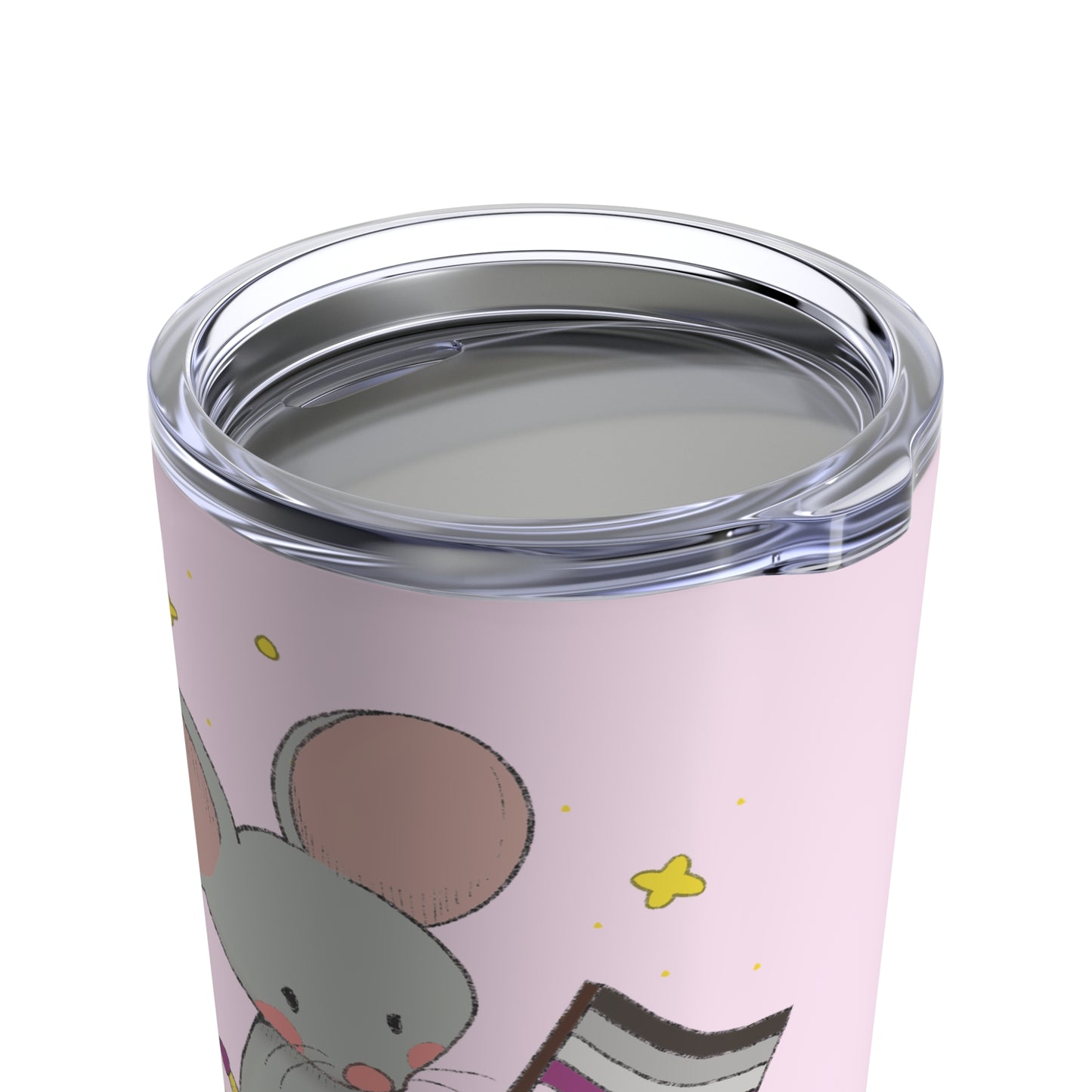 Badgie Coffee Tumbler 20oz/600mL - Asexual Mouse "Roan" - Badgie.co