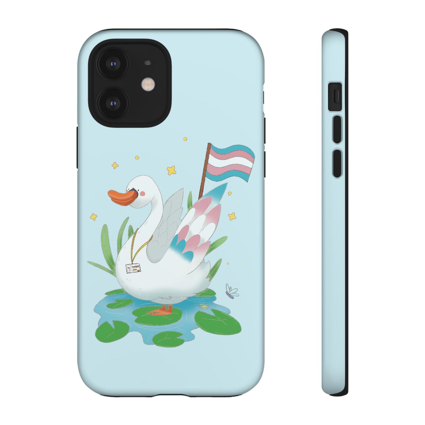 Badgie iPhone Case - Trans Swan "Tundra" - Badgie.co