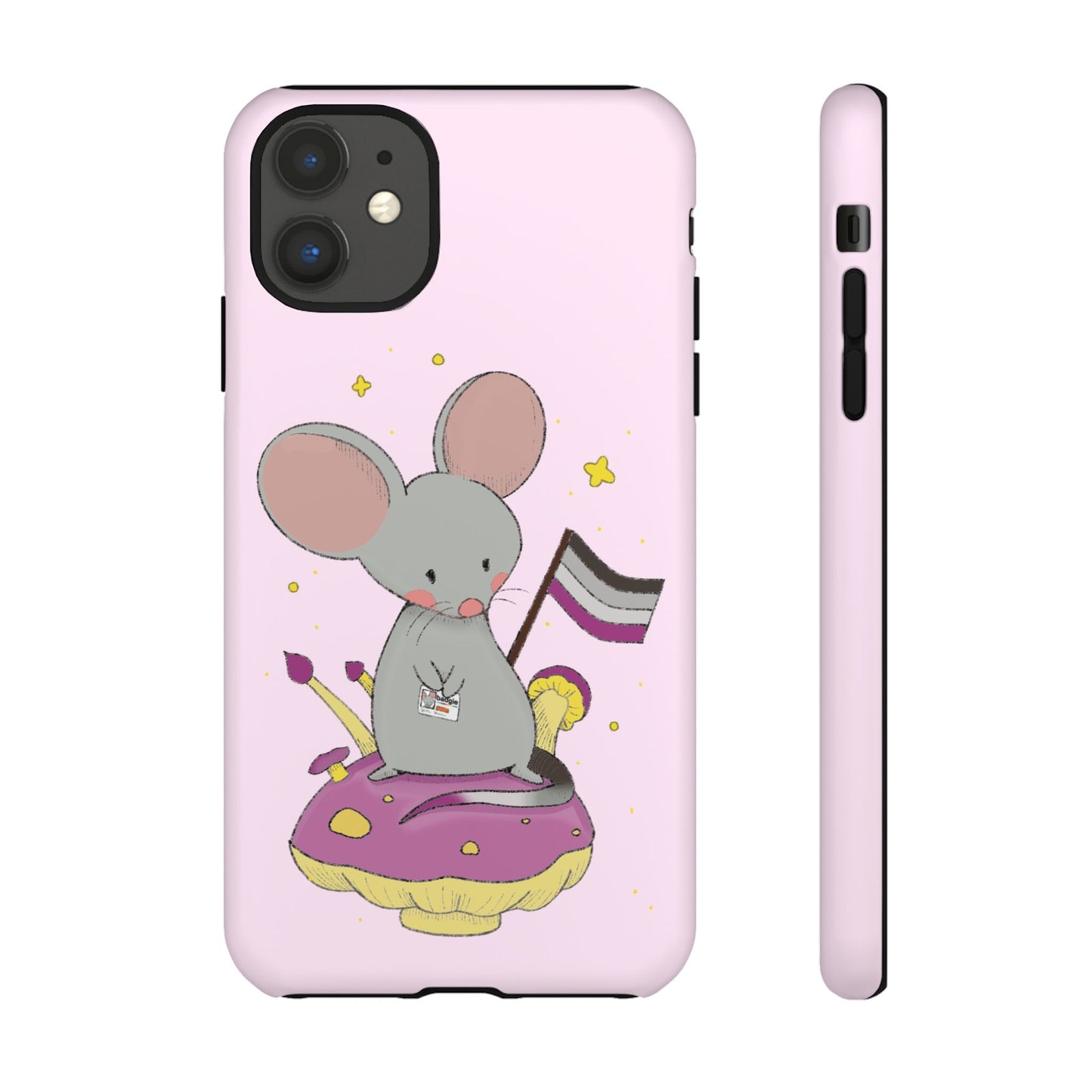 Badgie iPhone Case - Asexual Mouse "Roan" - Badgie.co