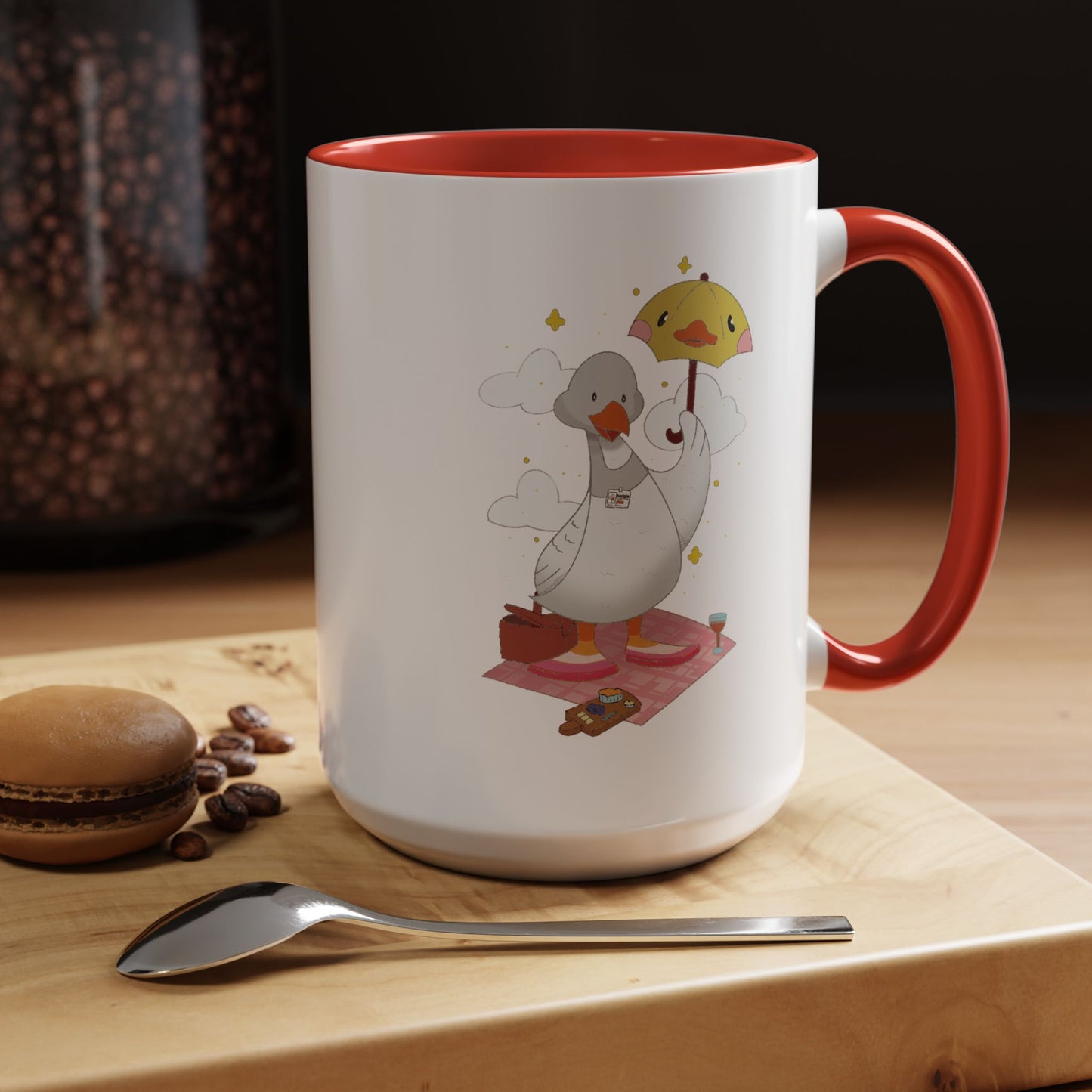 Badgie Ceramic Coffee Mug - Lesbian Goose “Tula” - Badgie.co