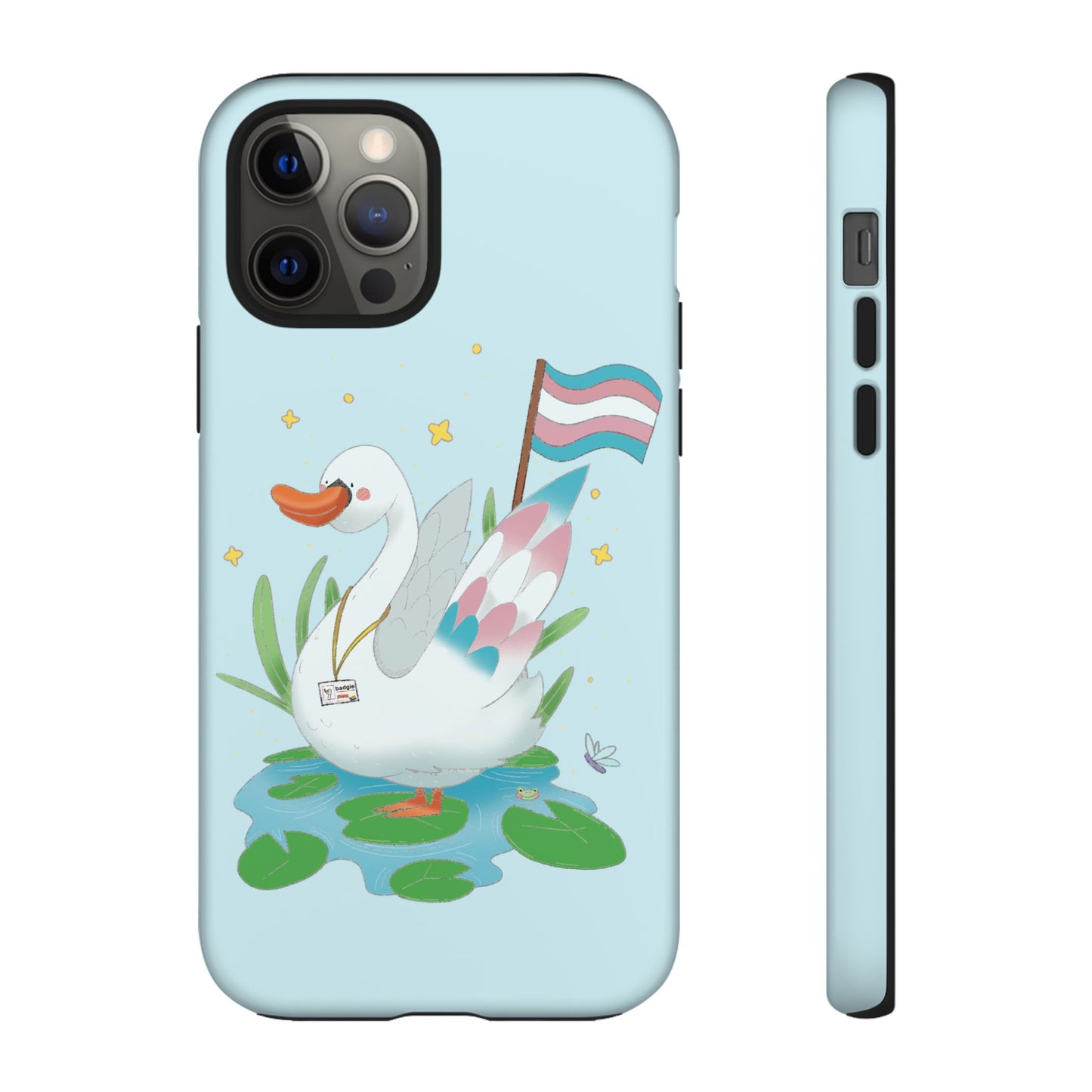 Badgie iPhone Case - Trans Swan "Tundra" - Badgie.co