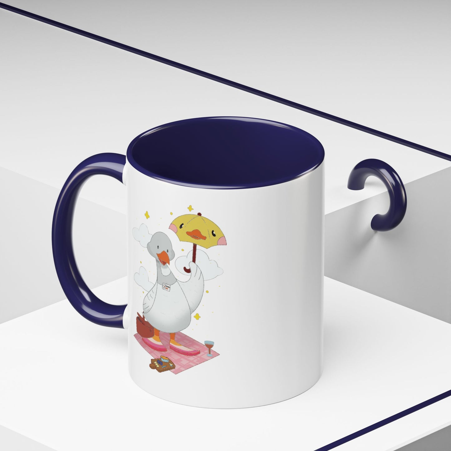 Badgie Ceramic Coffee Mug - Lesbian Goose “Tula” - Badgie.co