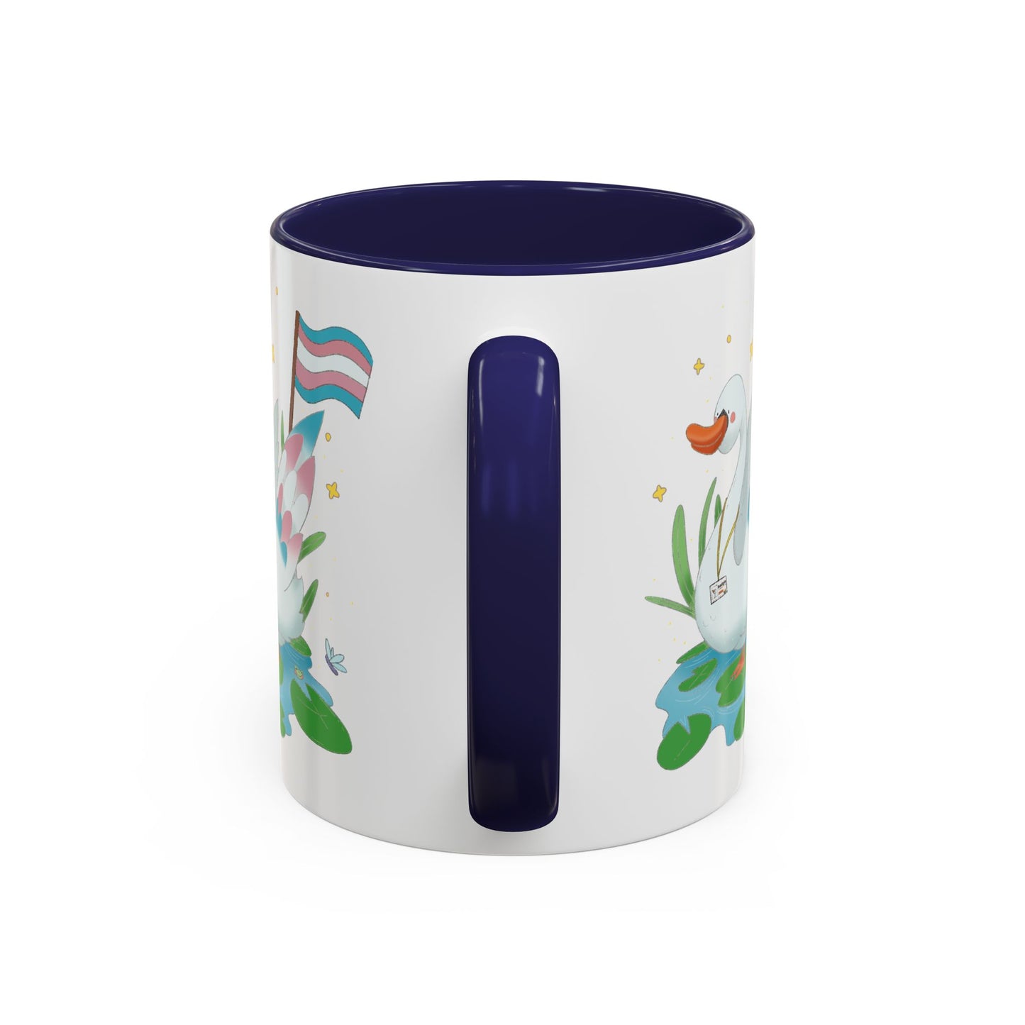 Badgie Ceramic Coffee Mug - Trans Swan “Tundra” - Badgie.co
