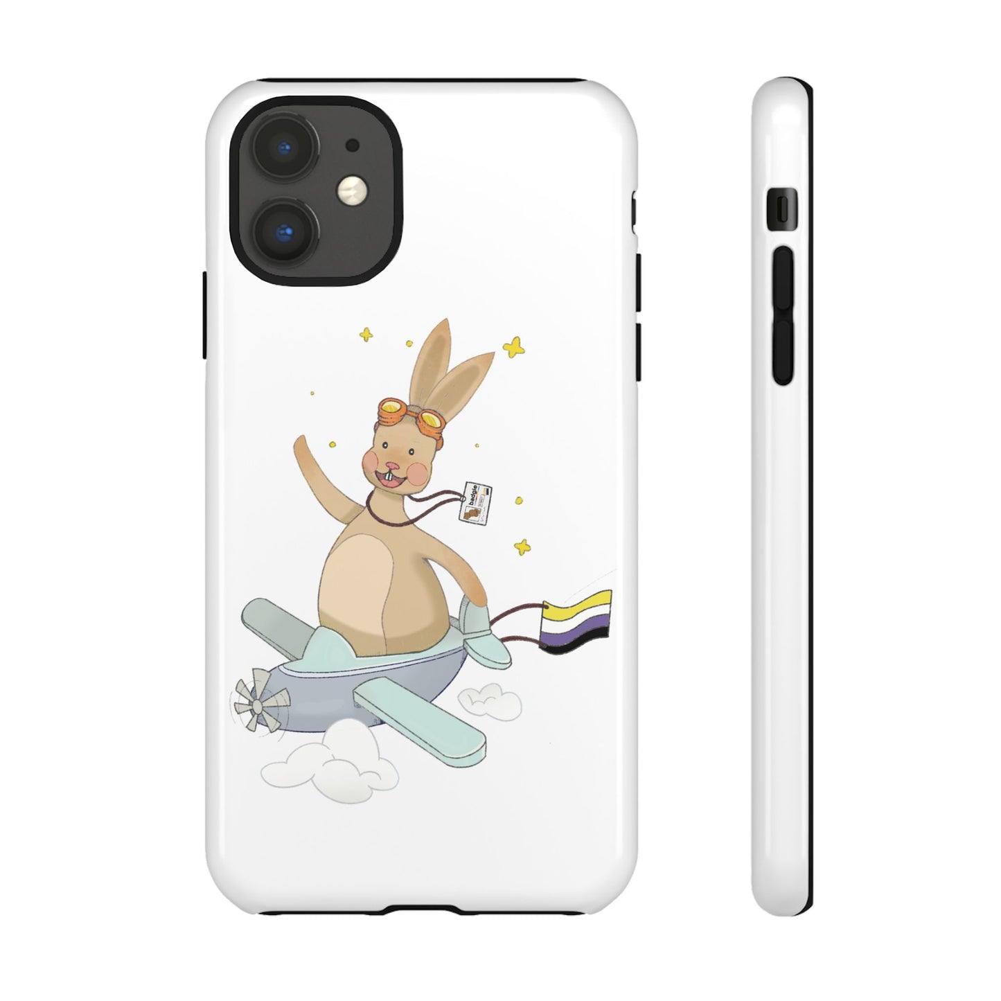 Badgie iPhone Case - Nonbinary Rabbit "Rex" - Badgie.co