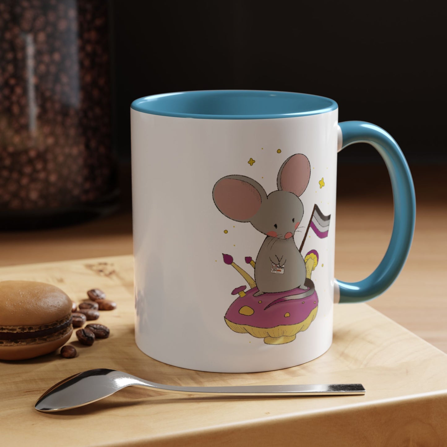 Badgie Ceramic Coffee Mug - Asexual Mouse "Roan" - Badgie.co
