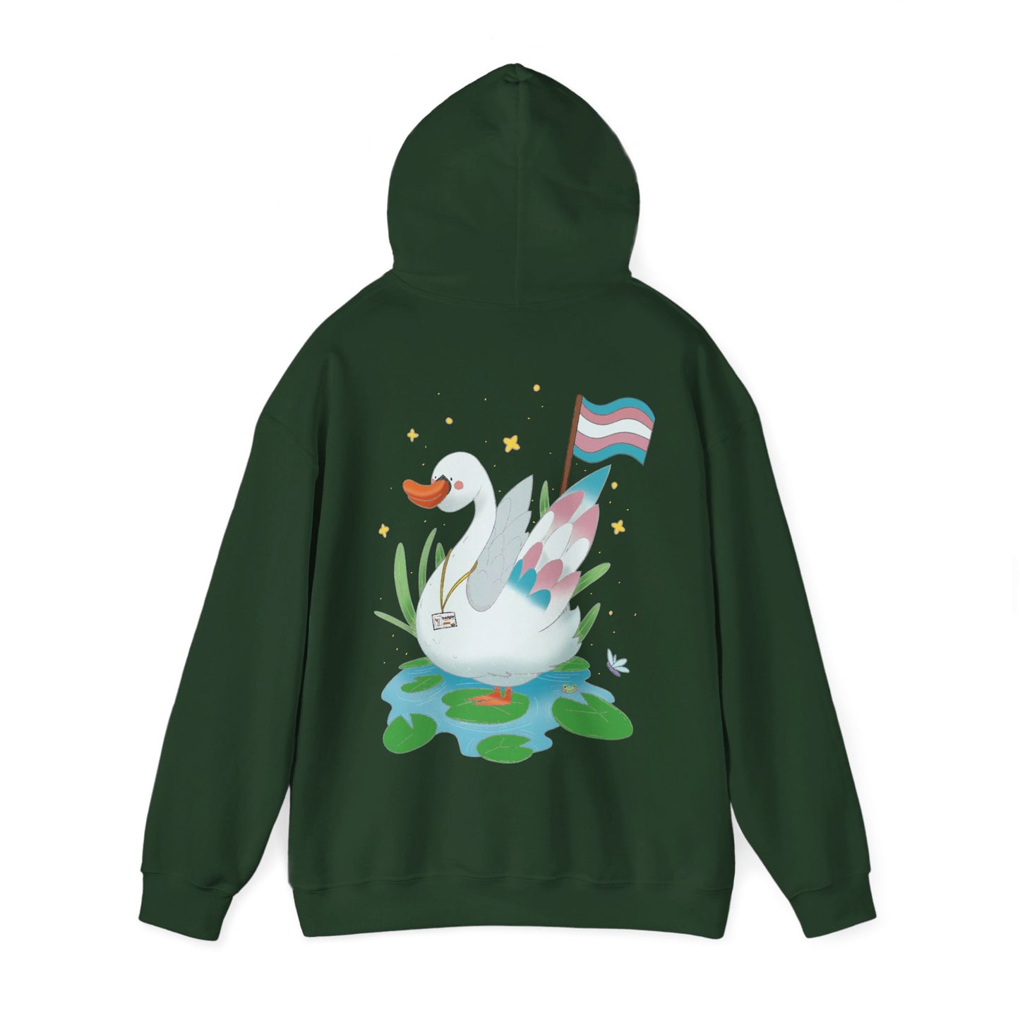 Badgie Hoodie - Trans Swan "Tundra" - Badgie.co