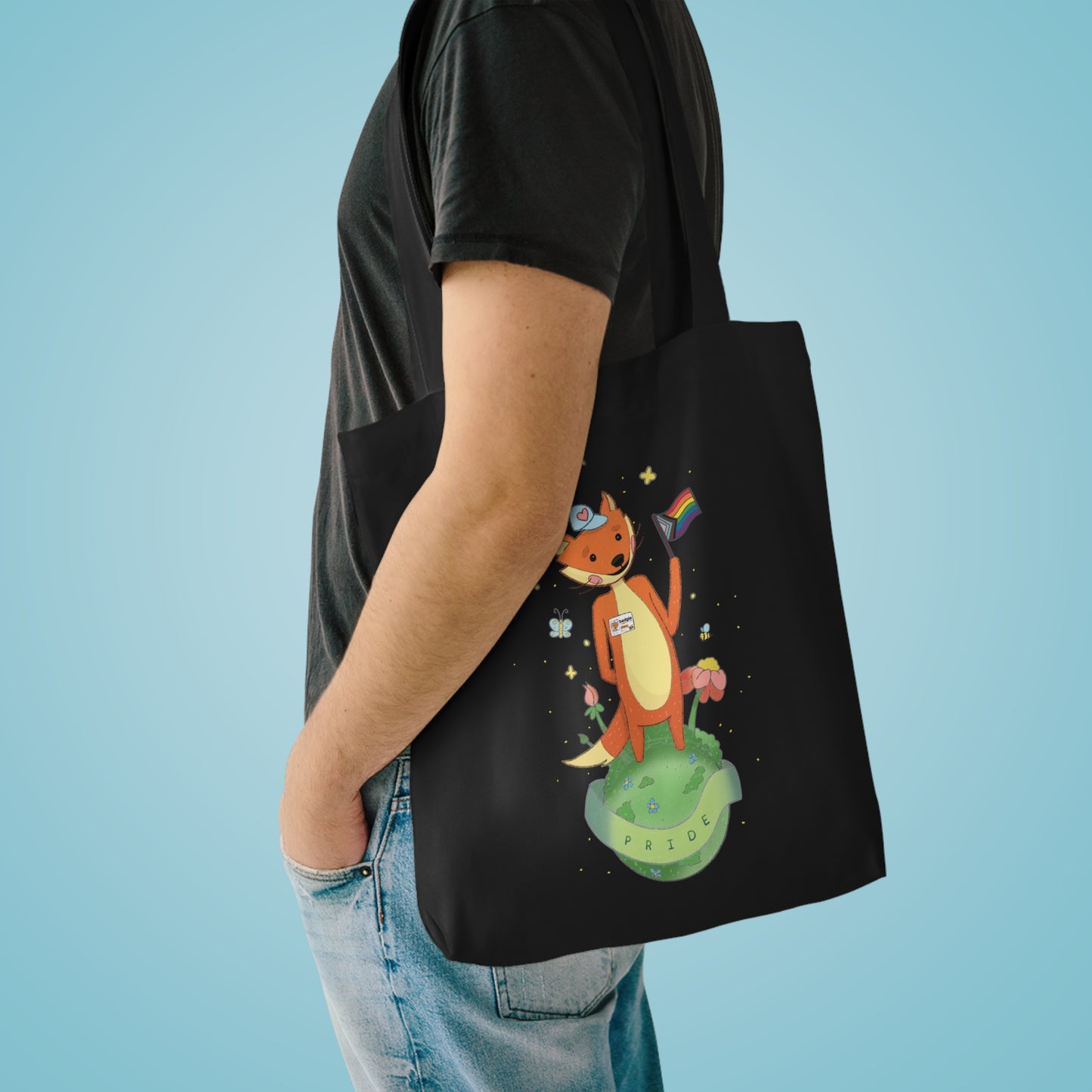 Badgie Tote Bag - Pride Fox "Kit" - Badgie.co