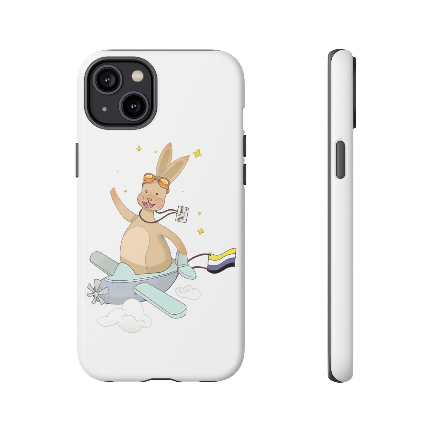 Badgie iPhone Case - Nonbinary Rabbit "Rex" - Badgie.co