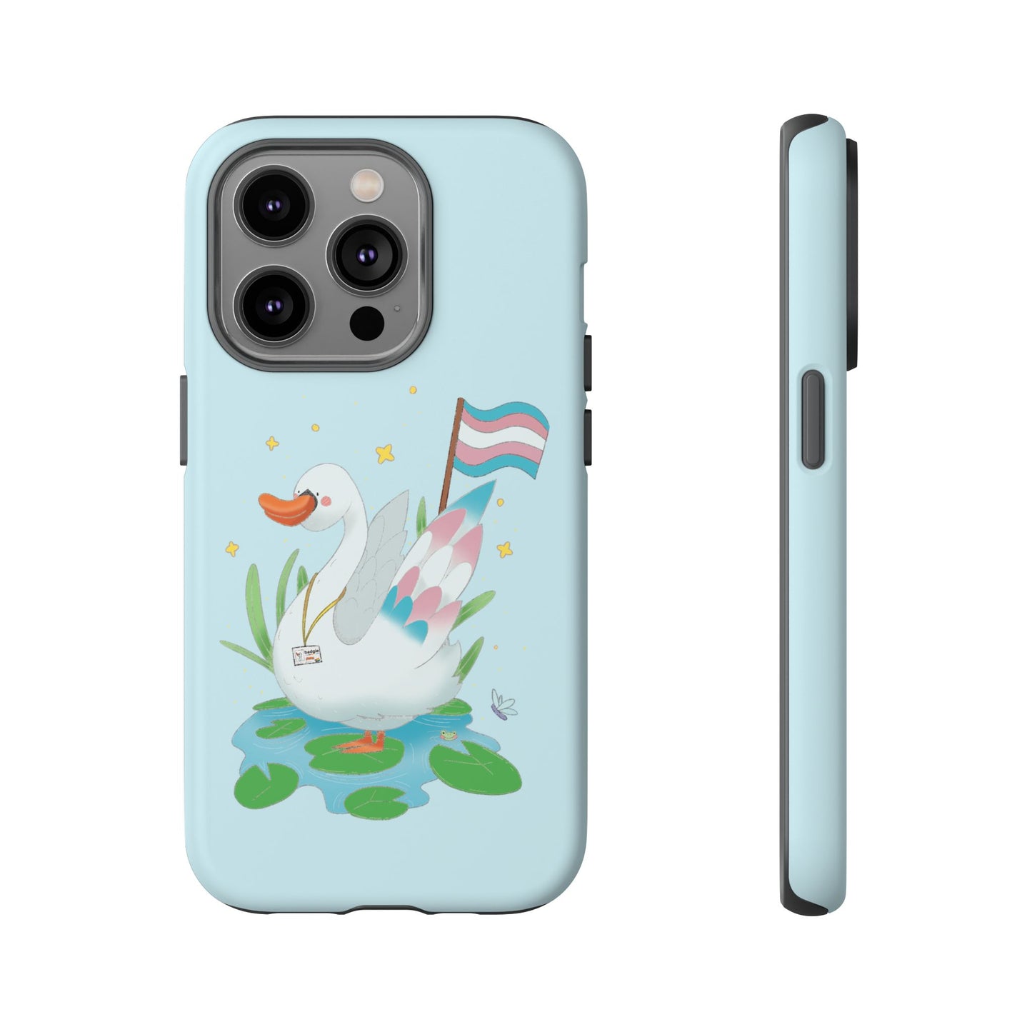 Badgie iPhone Case - Trans Swan "Tundra" - Badgie.co