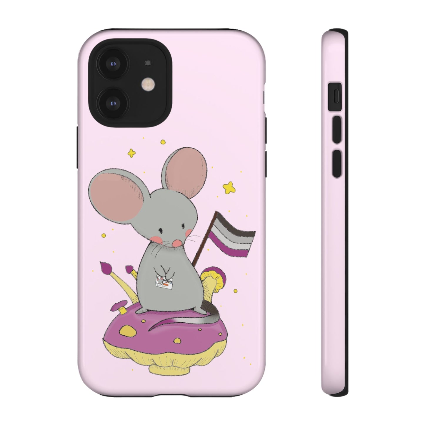 Badgie iPhone Case - Asexual Mouse "Roan" - Badgie.co