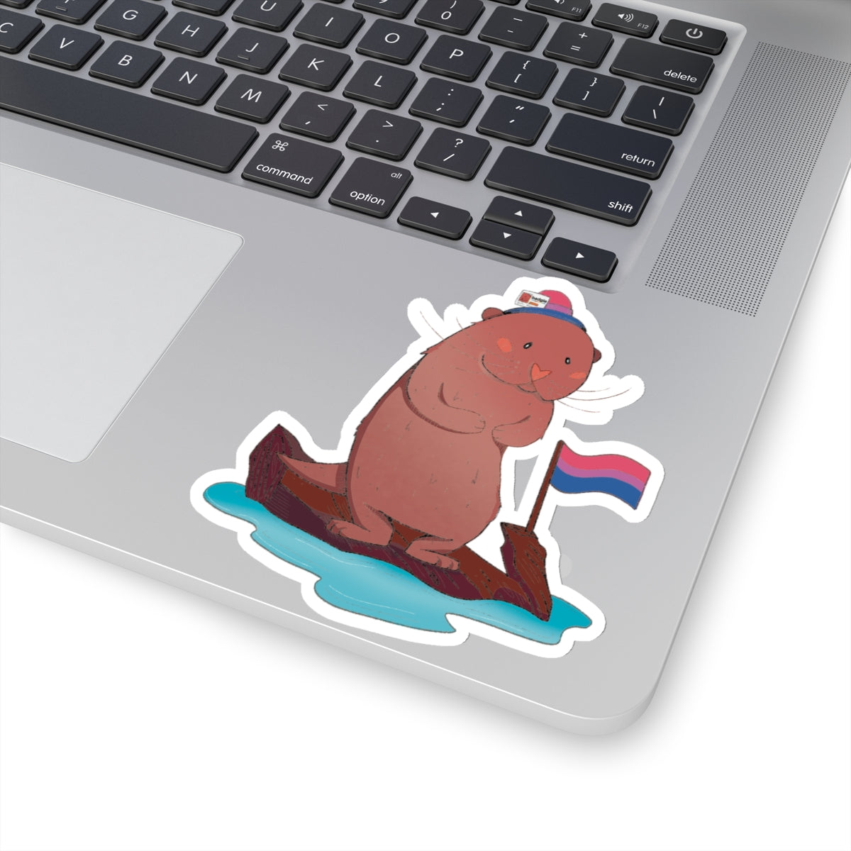 Kiss-Cut Stickers - Bisexual Otter "River" - Badgie.co
