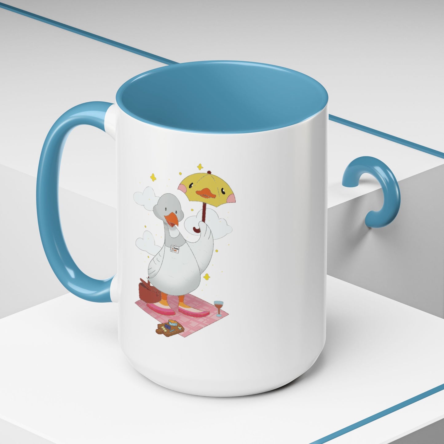 Badgie Ceramic Coffee Mug - Lesbian Goose “Tula” - Badgie.co