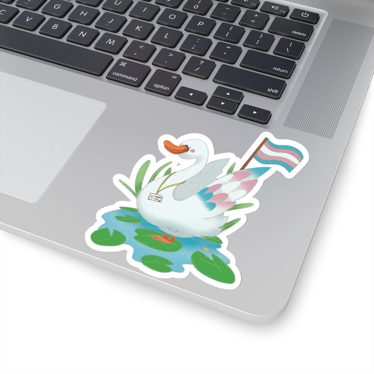 Kiss-Cut Stickers - Trans Swan "Tundra" - Badgie.co
